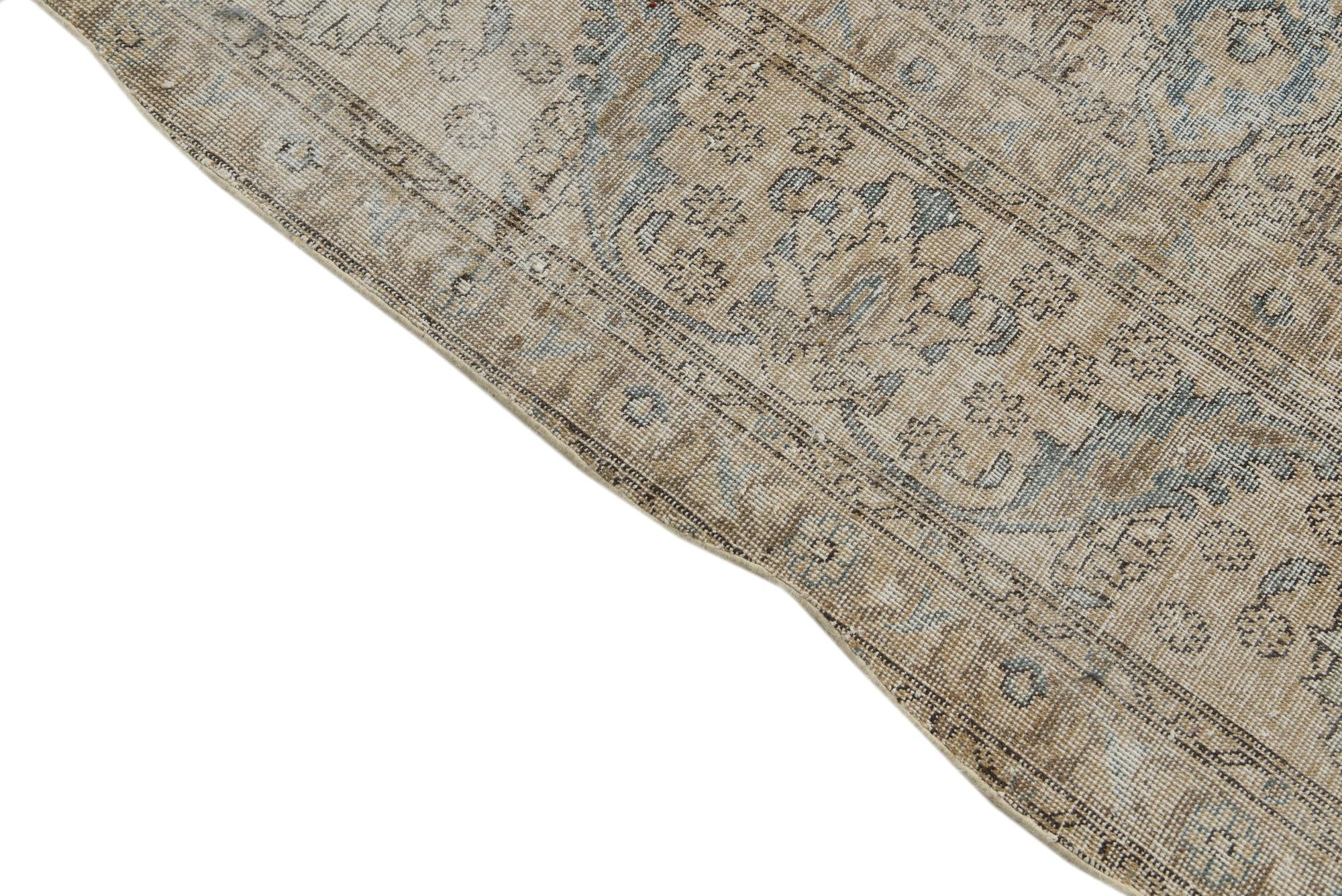 9' 6 x 12' 10 Hand Knotted Ultra Vintage Persian Wool Rug