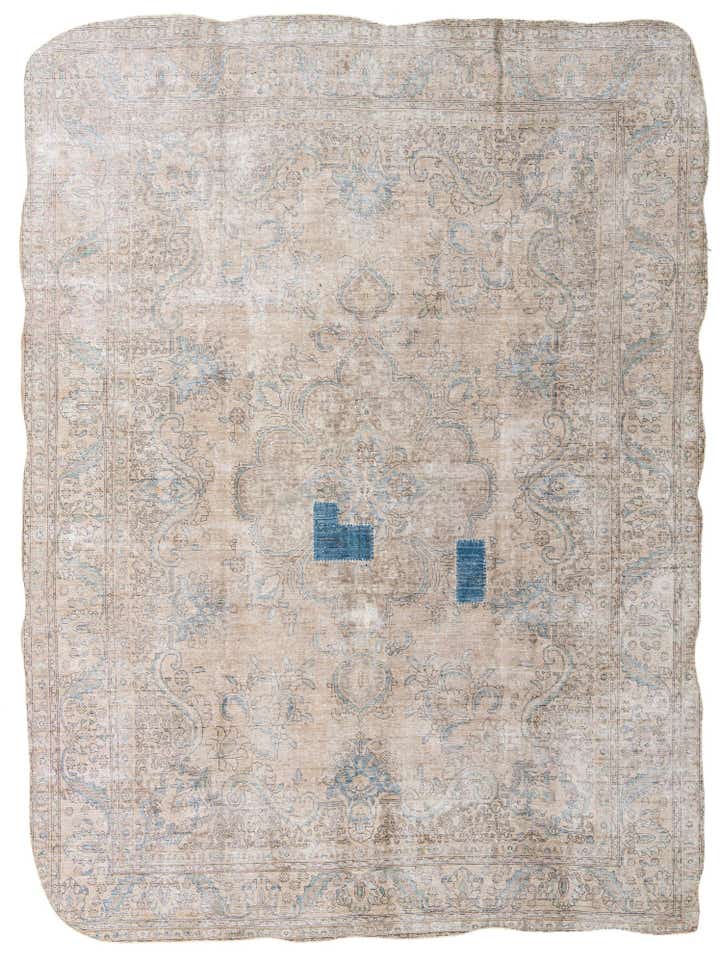 9' 6 x 12' 10 Hand Knotted Ultra Vintage Persian Wool Rug