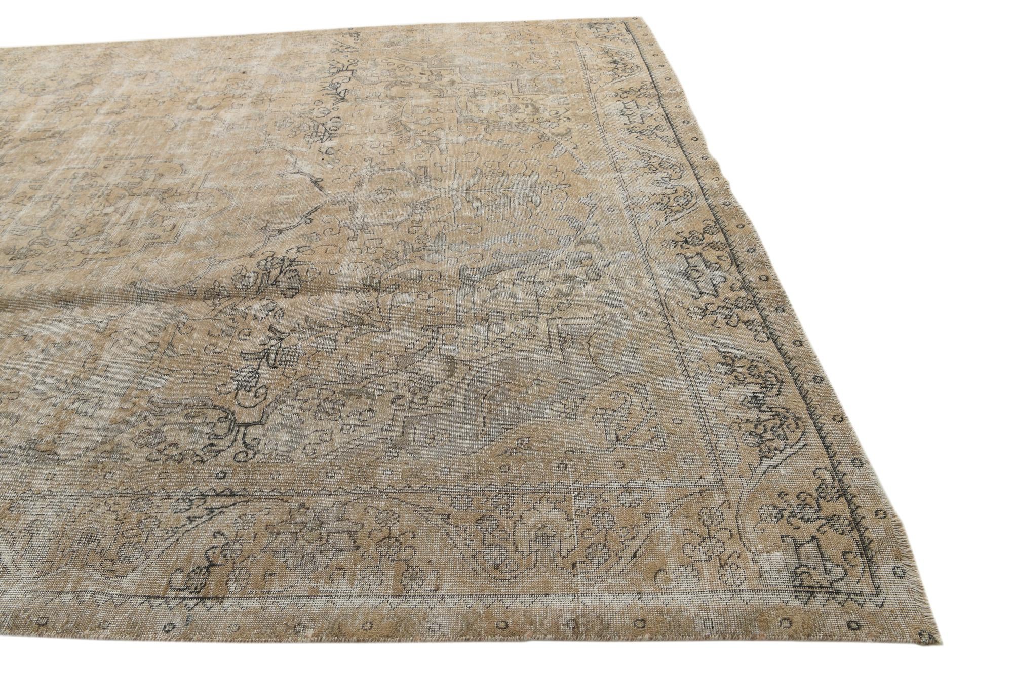 9' 2 x 12' 9 Hand Knotted Ultra Vintage Persian Wool Rug