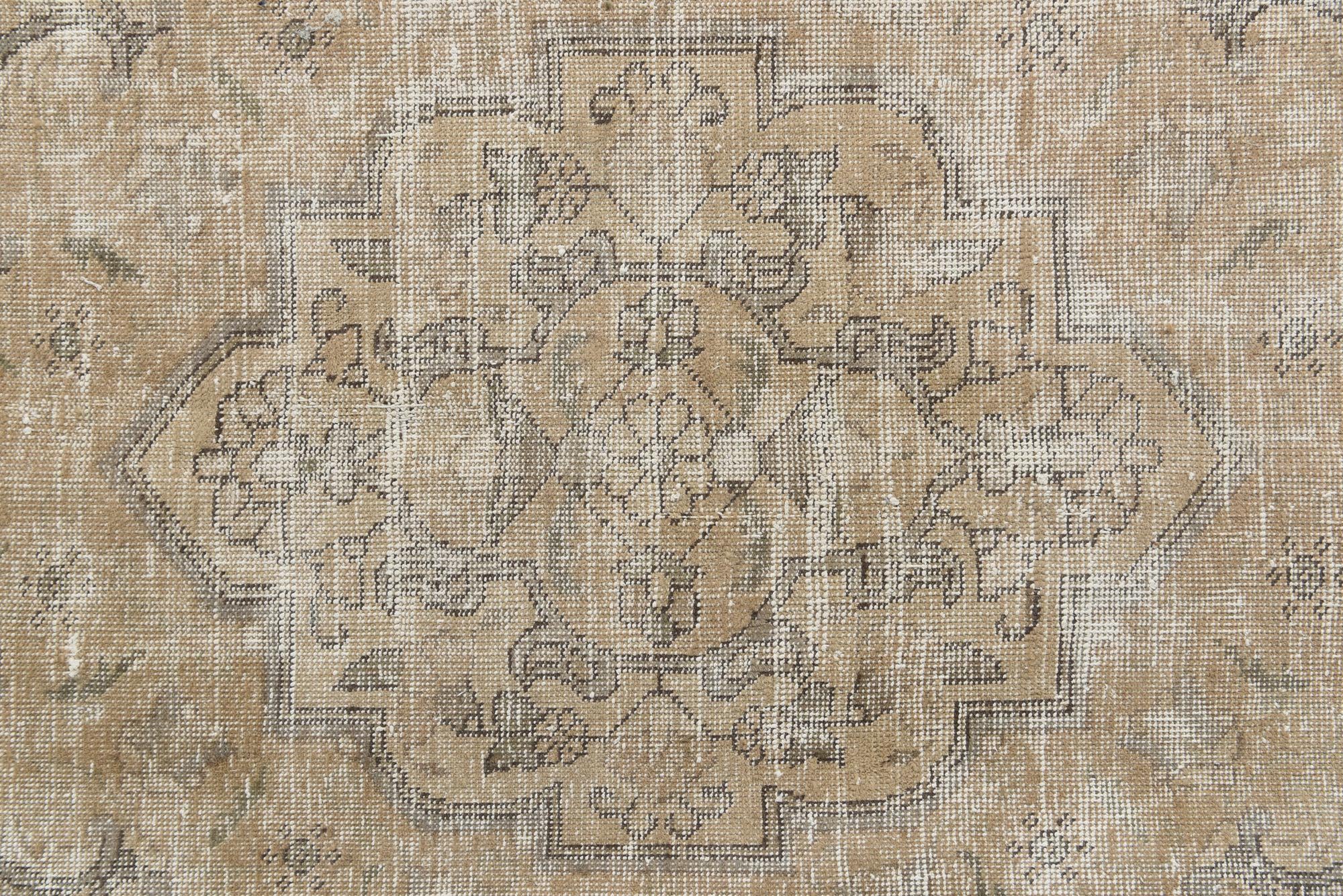9' 2 x 12' 9 Hand Knotted Ultra Vintage Persian Wool Rug