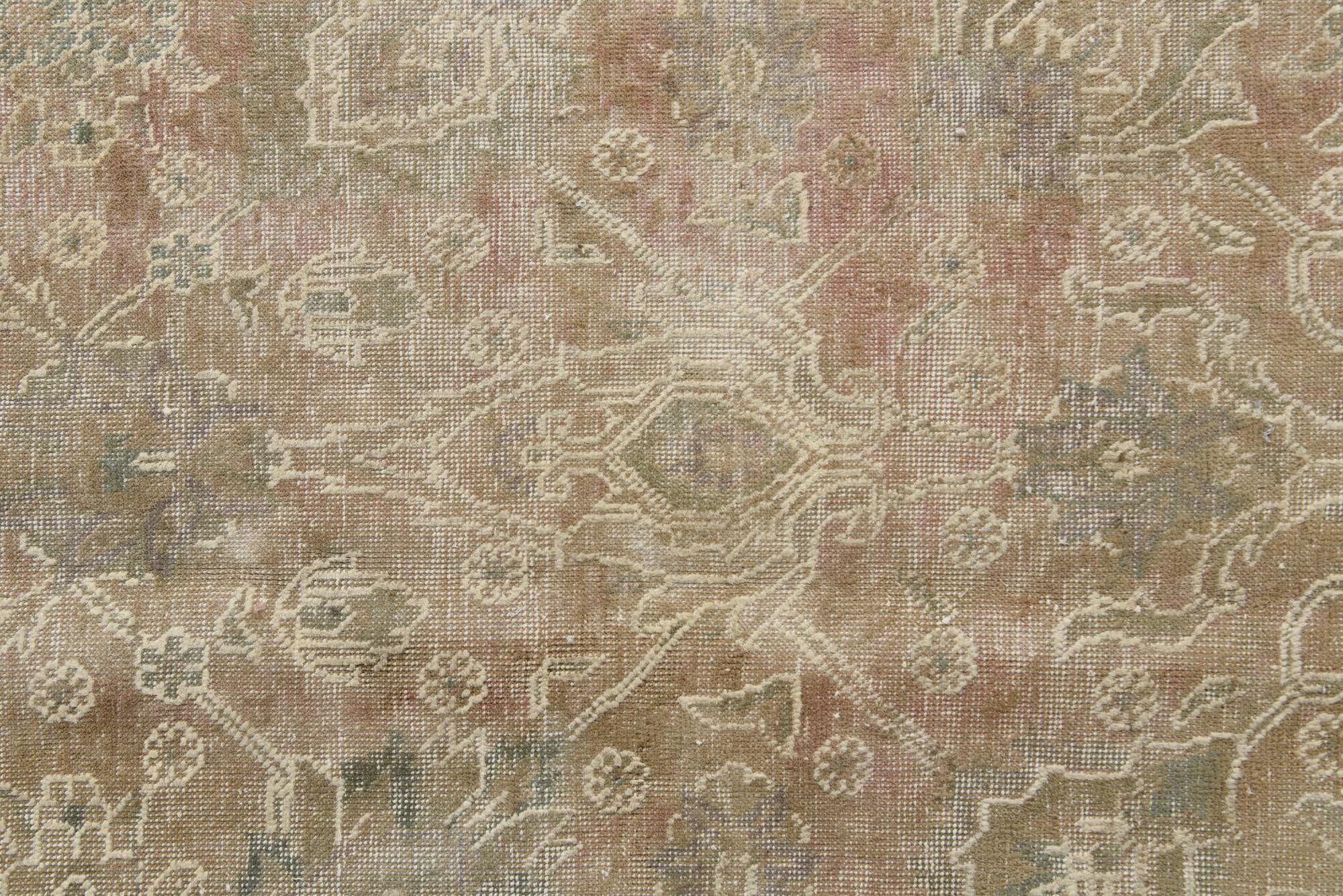 9' 9 x 12' 7 Hand Knotted Ultra Vintage Persian Wool Rug