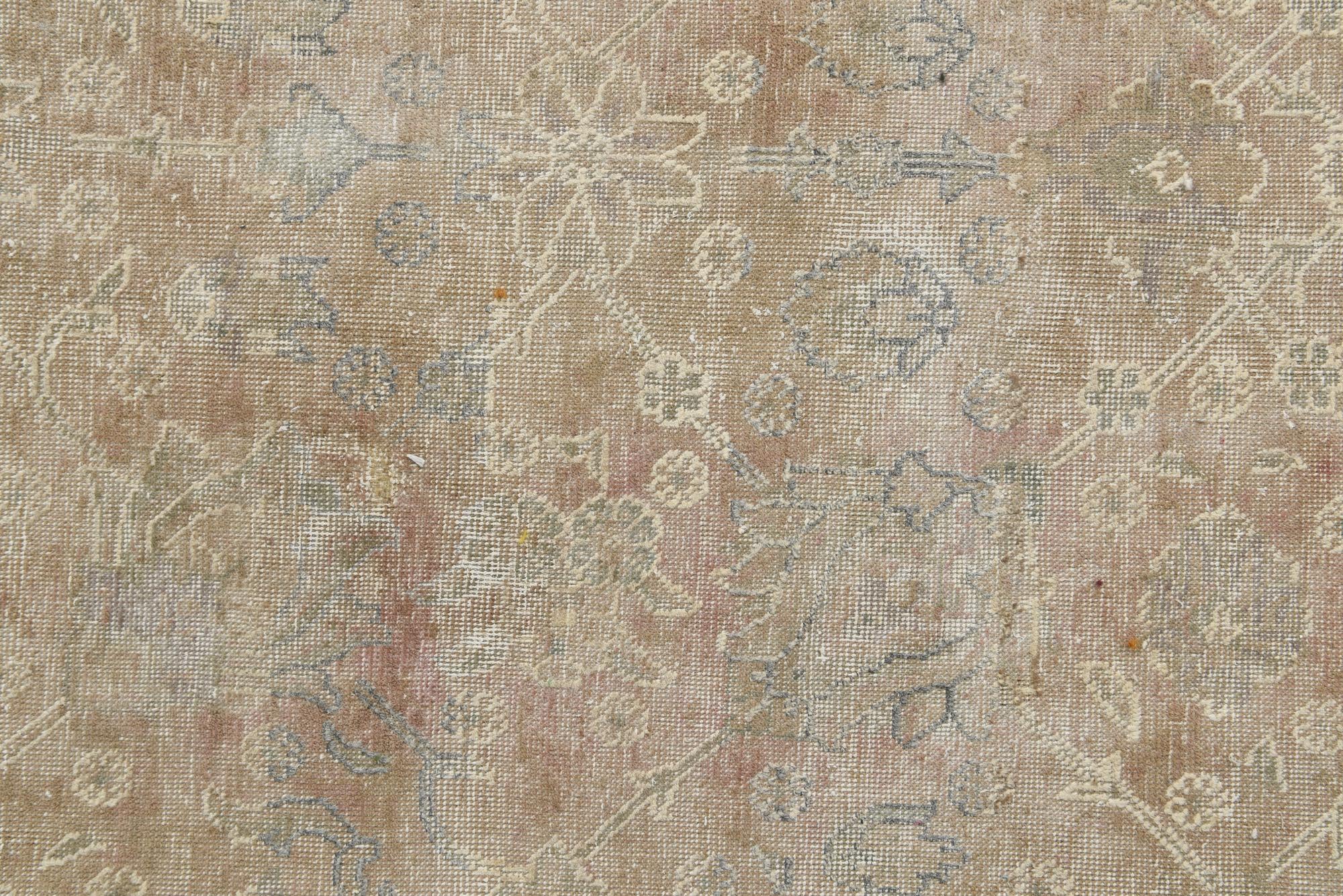 9' 9 x 12' 7 Hand Knotted Ultra Vintage Persian Wool Rug
