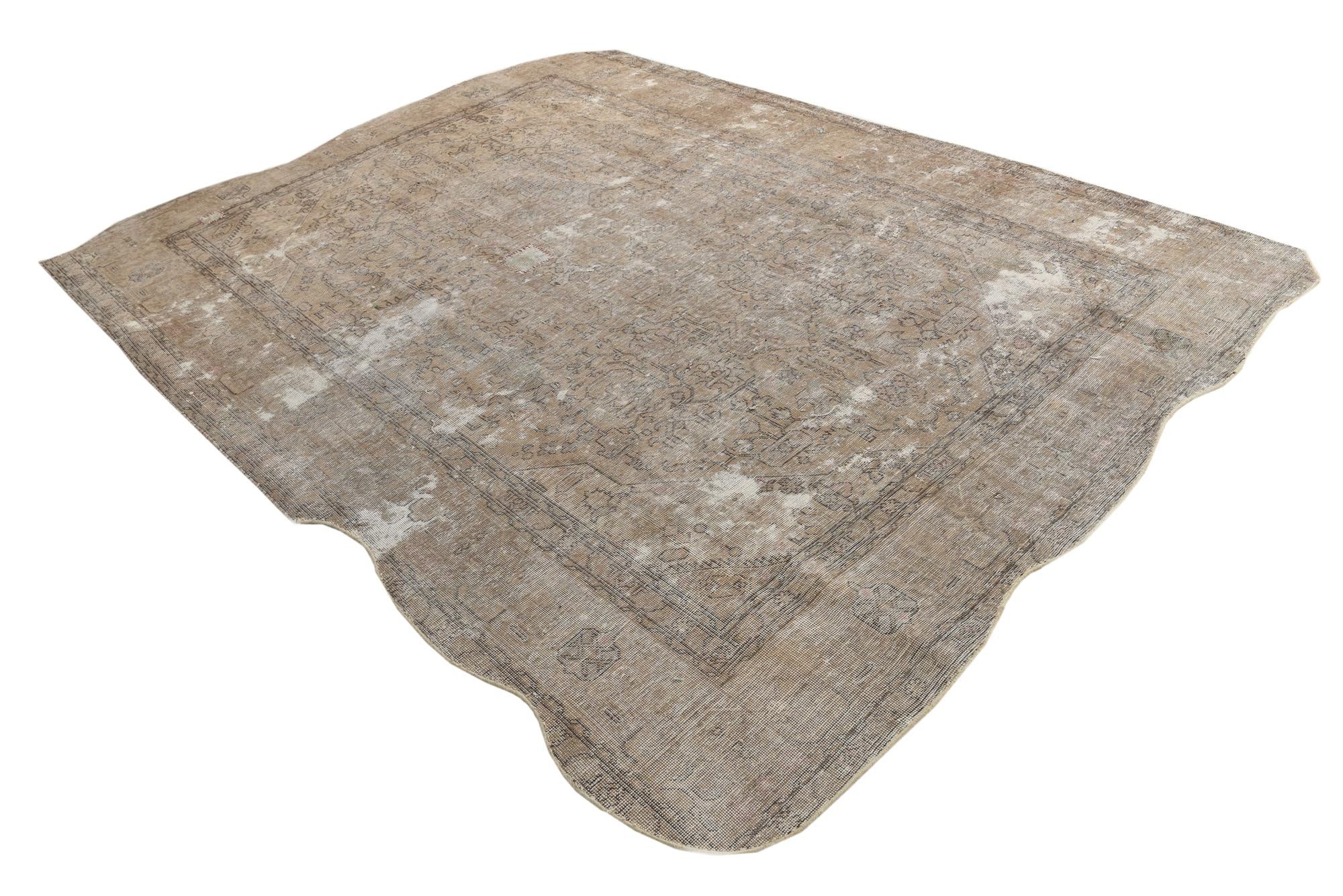 8' 2 x 10' 8 Hand Knotted Ultra Vintage Persian Wool Rug