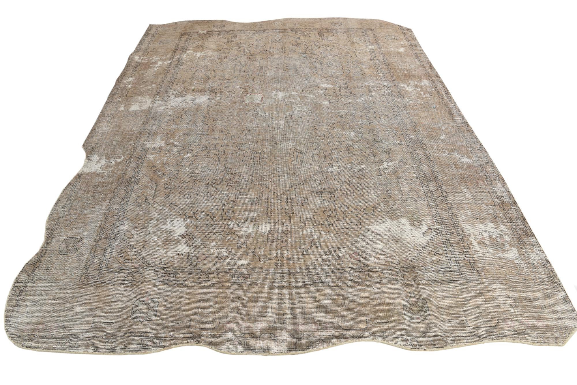 8' 2 x 10' 8 Hand Knotted Ultra Vintage Persian Wool Rug