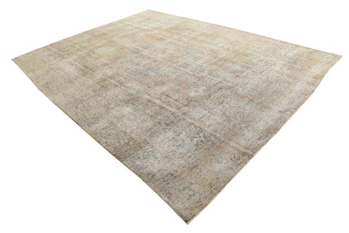 9' 8 x 12' 7 Hand Knotted Ultra Vintage Persian Wool Rug