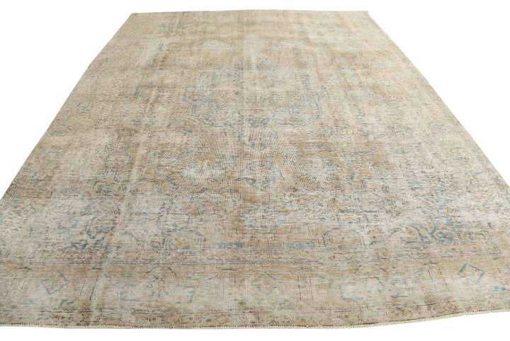 9' 8 x 12' 7 Hand Knotted Ultra Vintage Persian Wool Rug