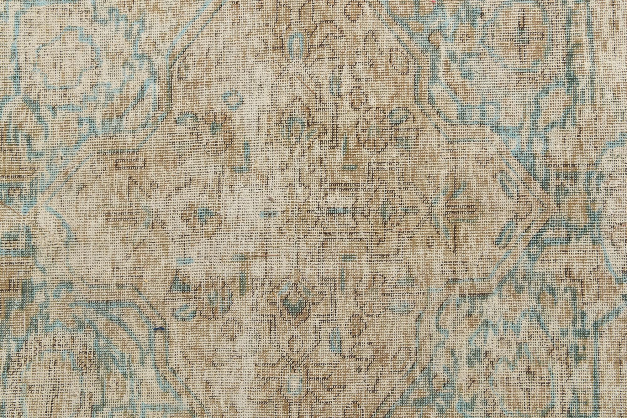 9' 8 x 12' 7 Hand Knotted Ultra Vintage Persian Wool Rug