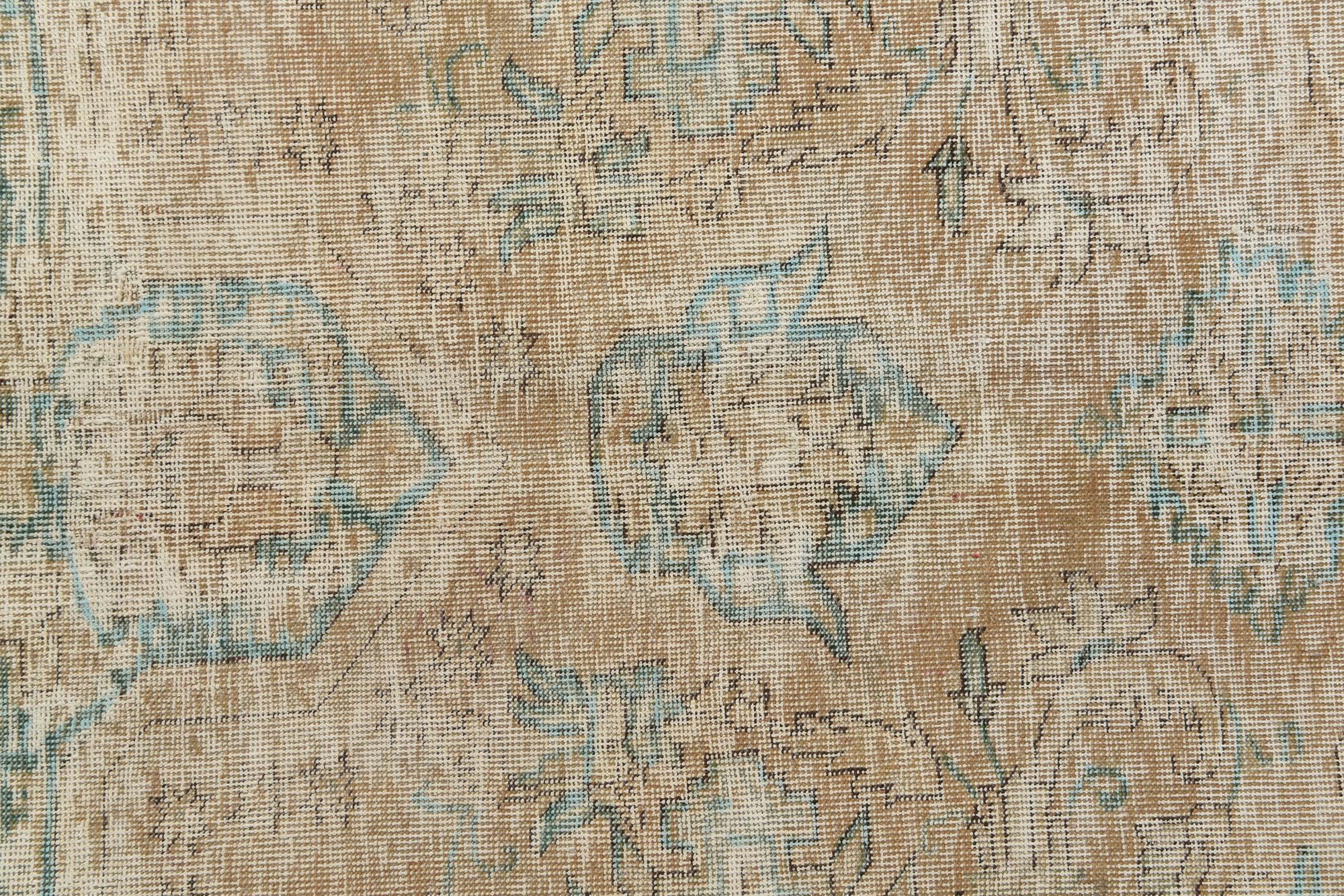 9' 8 x 12' 7 Hand Knotted Ultra Vintage Persian Wool Rug