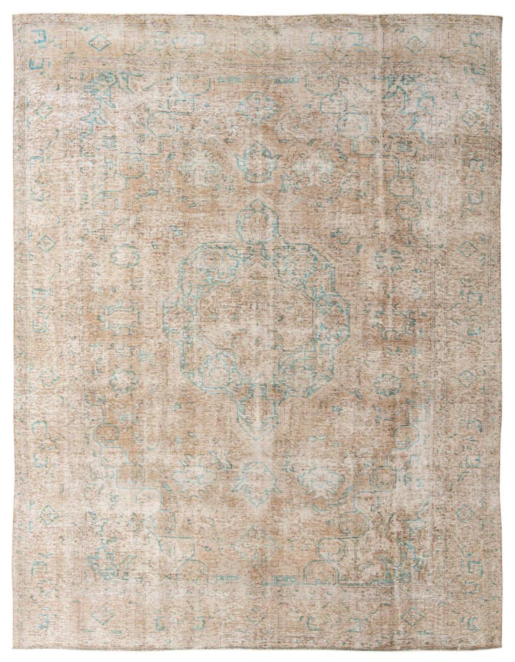 Detail image of 9' 8 x 12' 7 Hand Knotted Ultra Vintage Persian Wool Rug