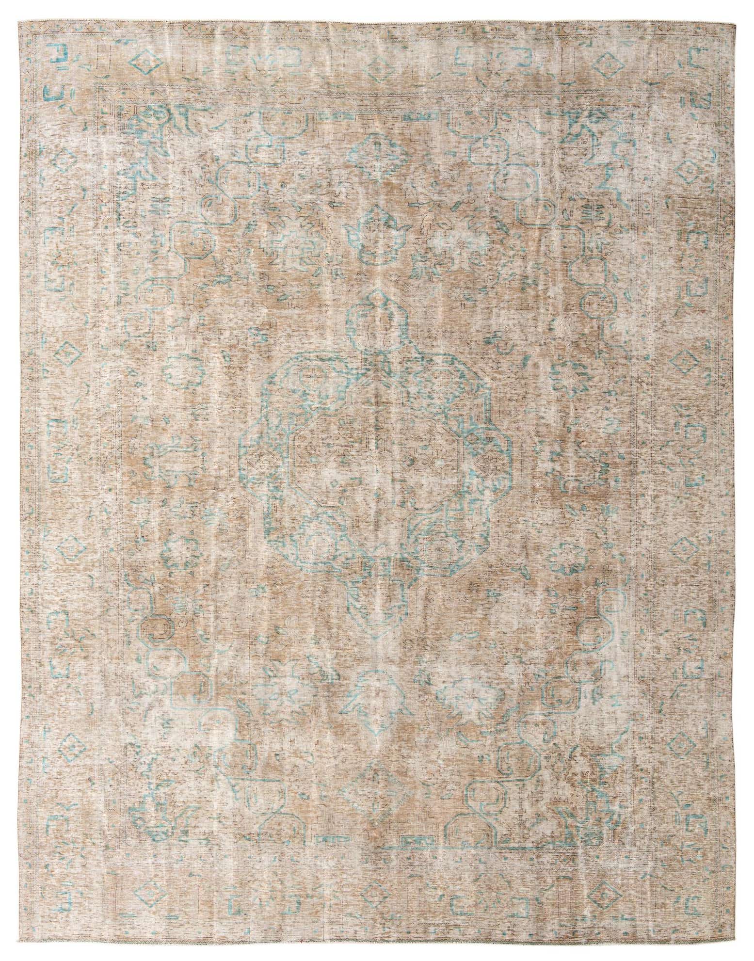 9' 8 x 12' 7 Hand Knotted Ultra Vintage Persian Wool Rug