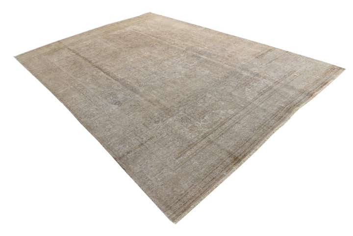 9' x 12' 7 Hand Knotted Ultra Vintage Persian Wool Rug