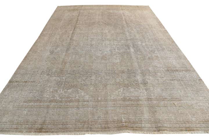 9' x 12' 7 Hand Knotted Ultra Vintage Persian Wool Rug