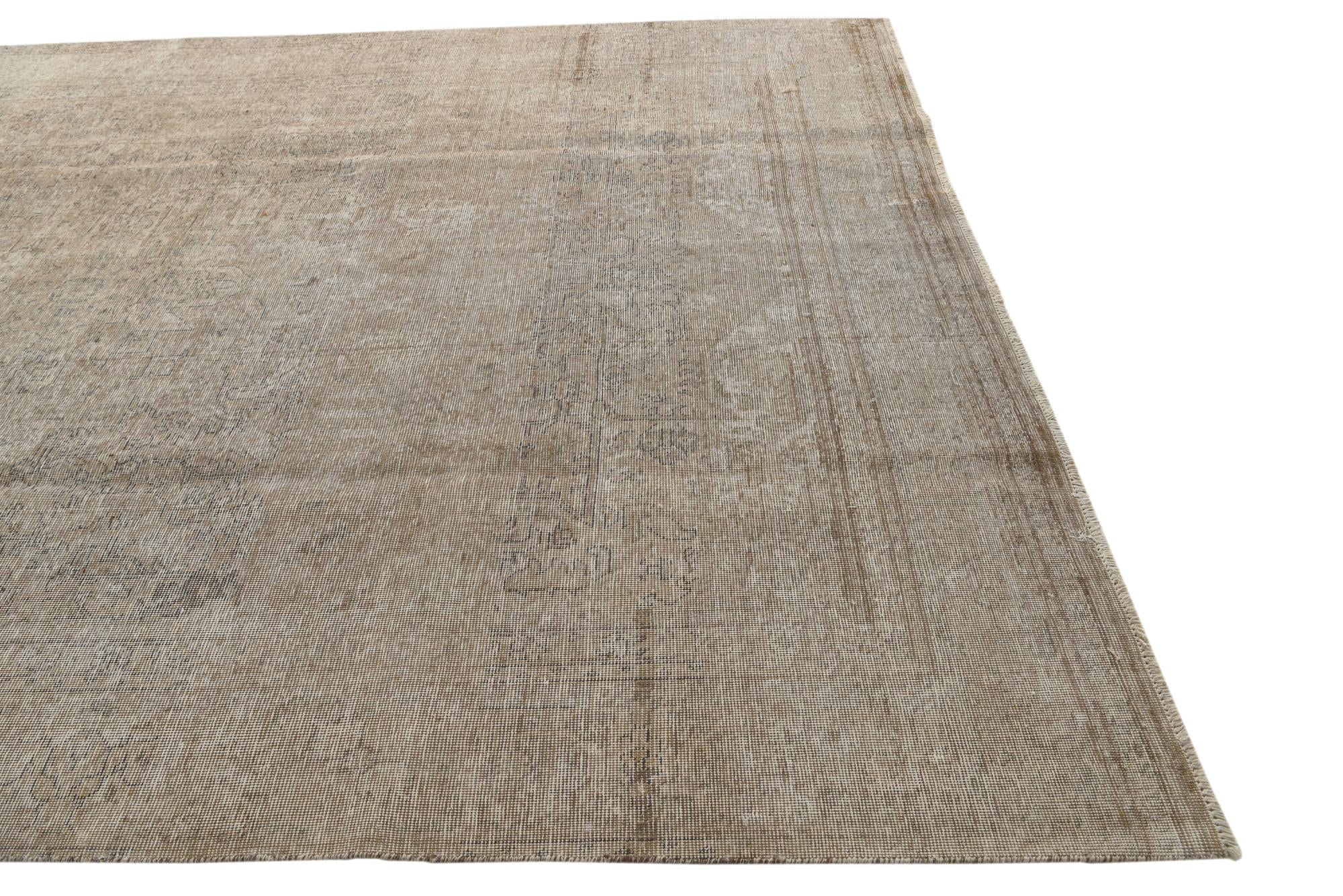9' x 12' 7 Hand Knotted Ultra Vintage Persian Wool Rug