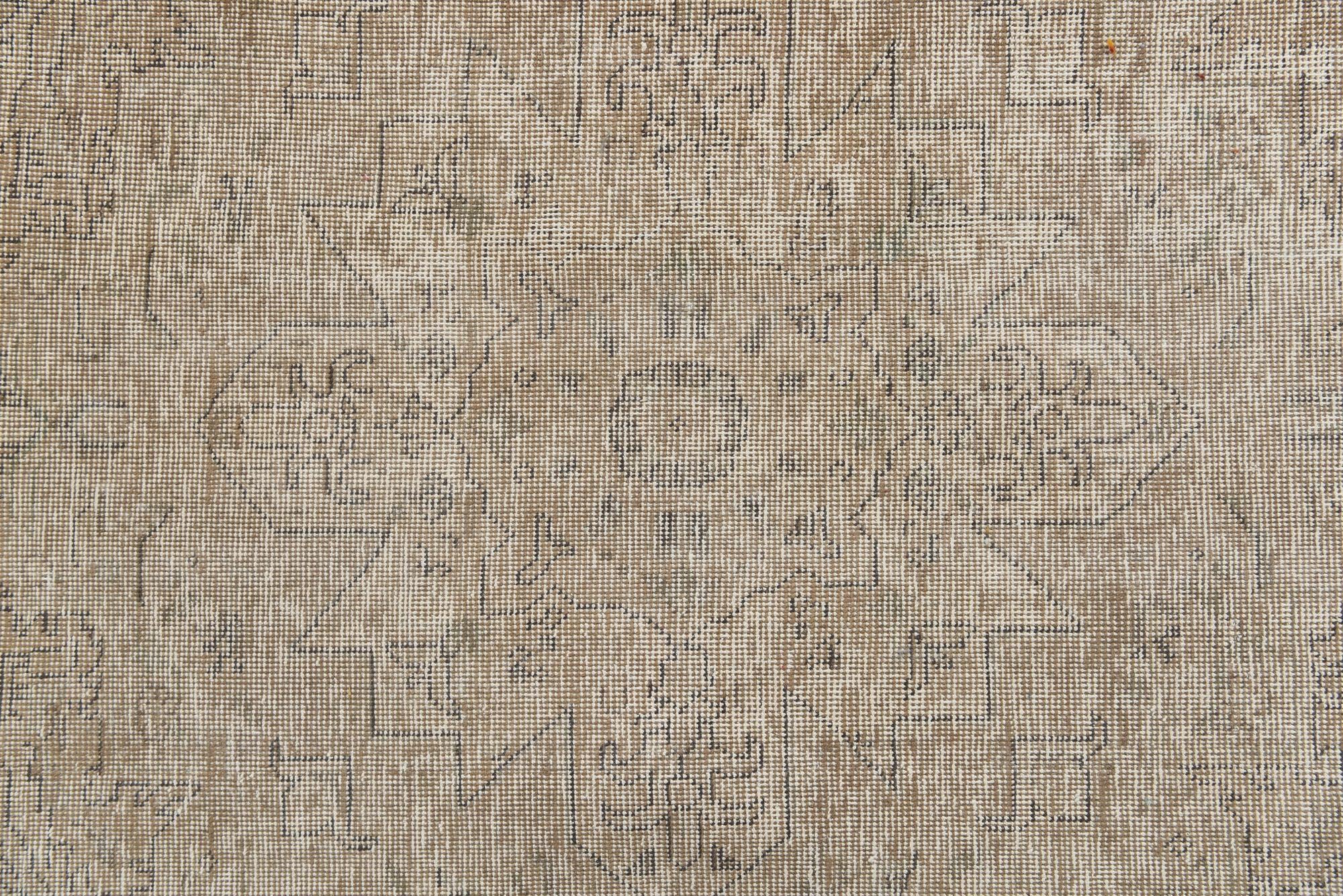 9' x 12' 7 Hand Knotted Ultra Vintage Persian Wool Rug