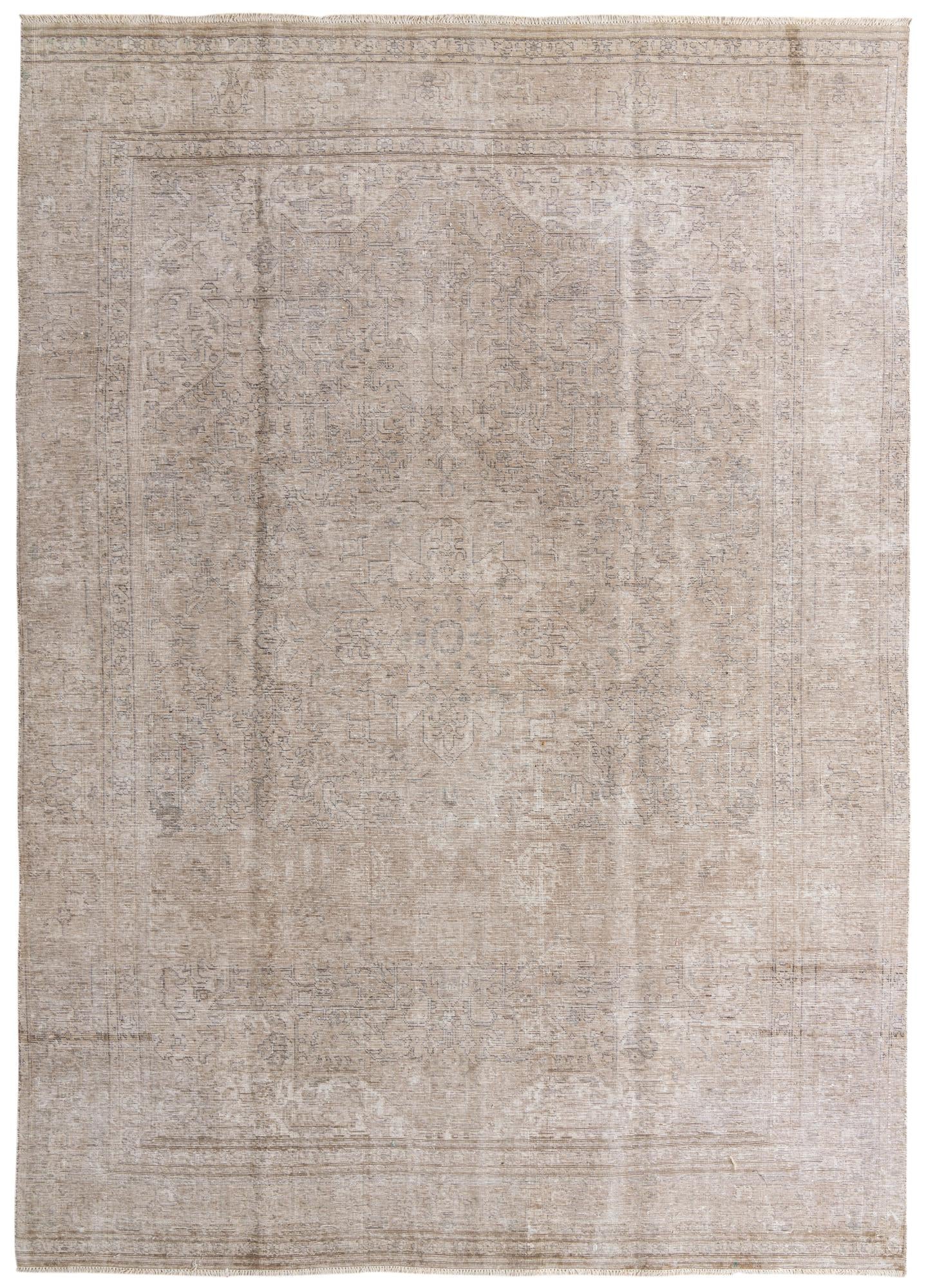 9' x 12' 7 Hand Knotted Ultra Vintage Persian Wool Rug