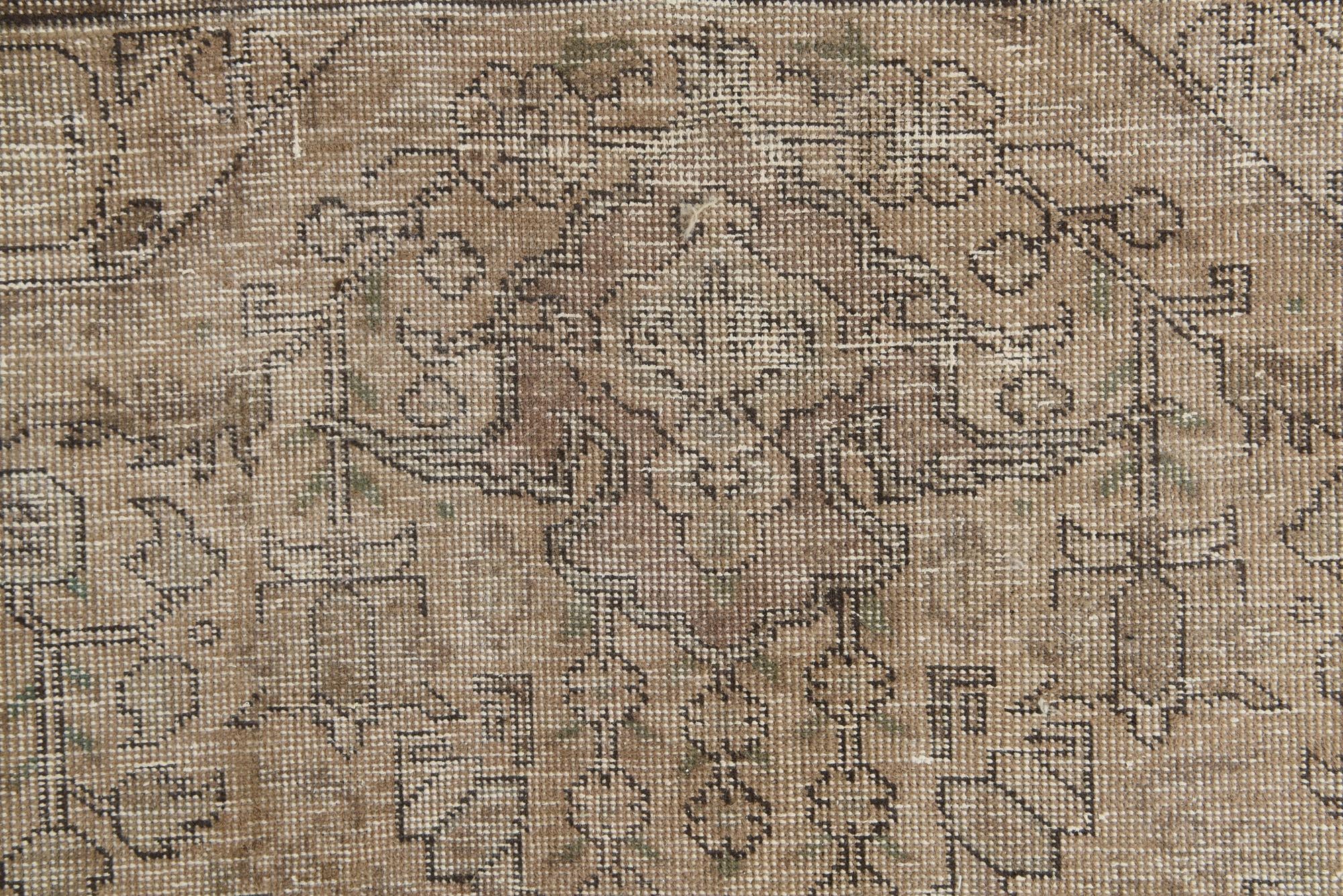 9' 5 x 12' 5 Hand Knotted Ultra Vintage Persian Wool Rug