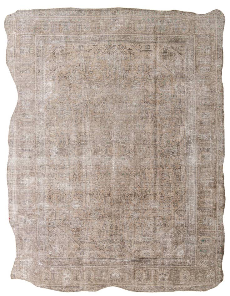 Detail image of 9' 5 x 12' 5 Hand Knotted Ultra Vintage Persian Wool Rug