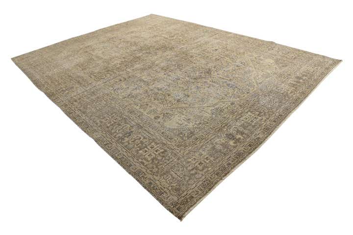 10' x 12' 8 Hand Knotted Ultra Vintage Persian Wool Rug