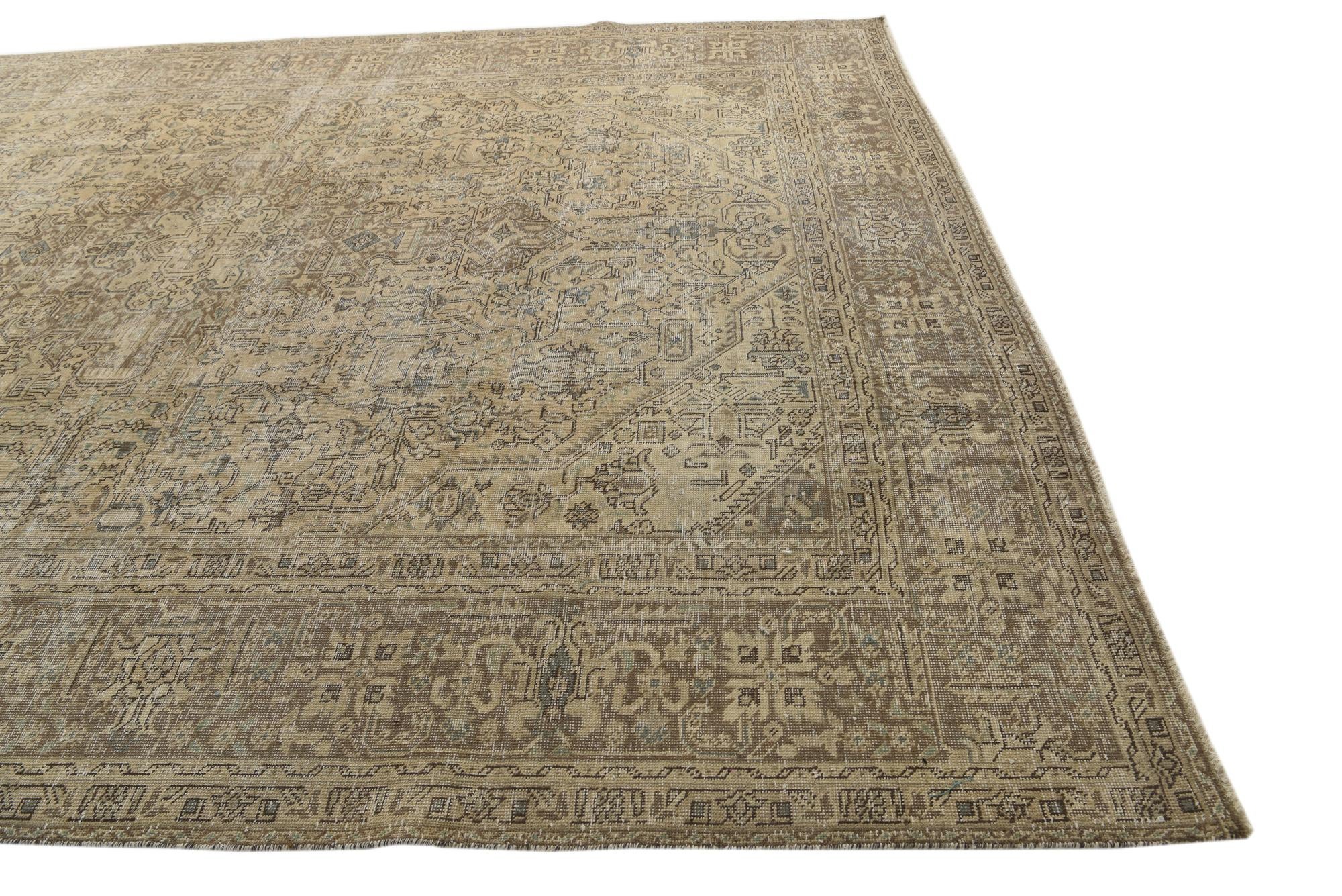 10' x 12' 8 Hand Knotted Ultra Vintage Persian Wool Rug
