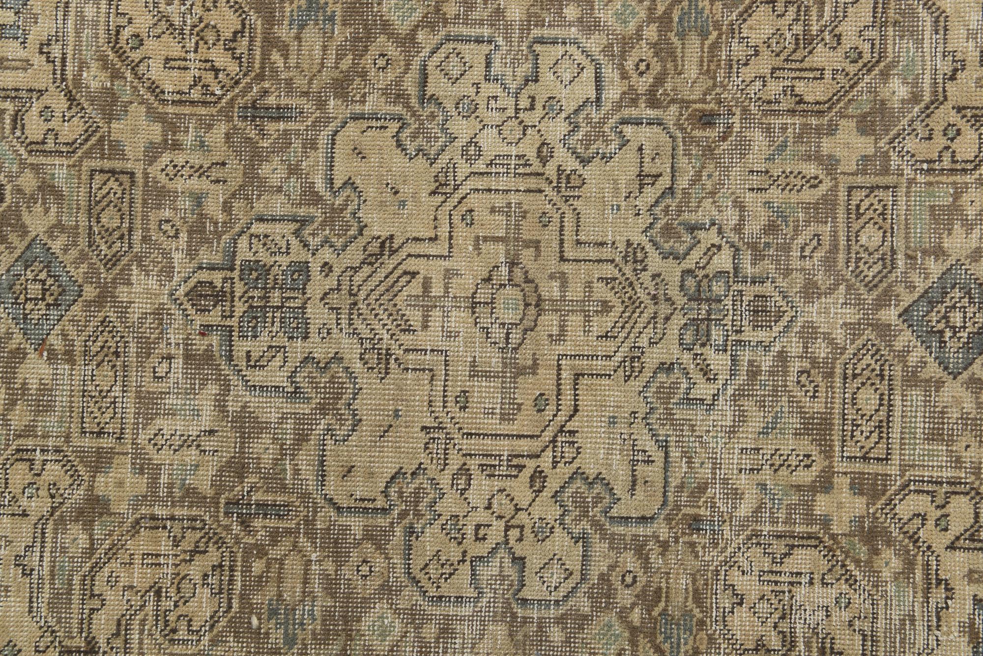 10' x 12' 8 Hand Knotted Ultra Vintage Persian Wool Rug