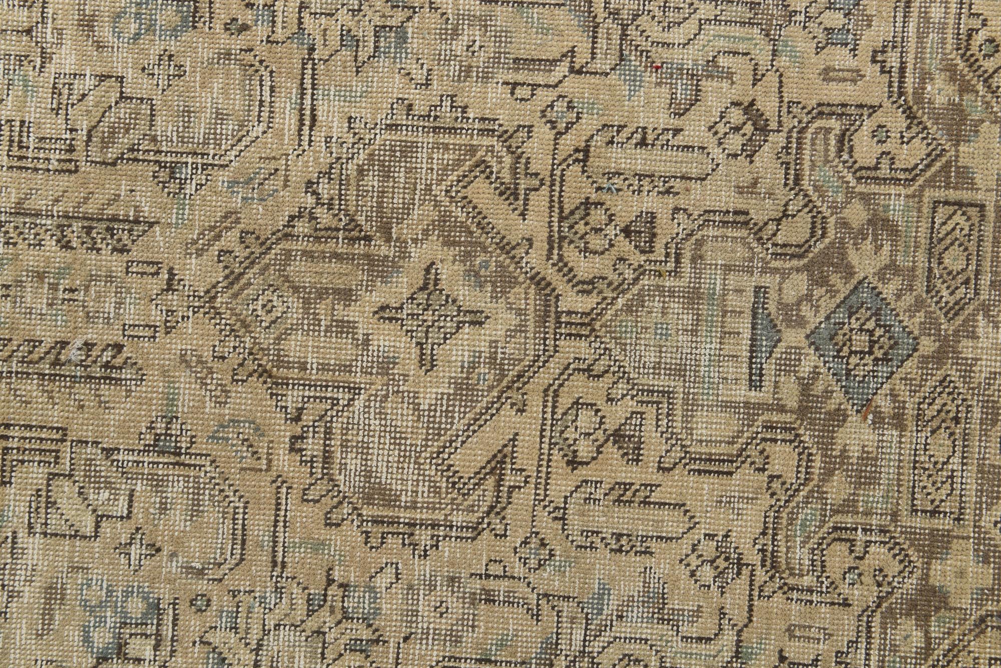 10' x 12' 8 Hand Knotted Ultra Vintage Persian Wool Rug