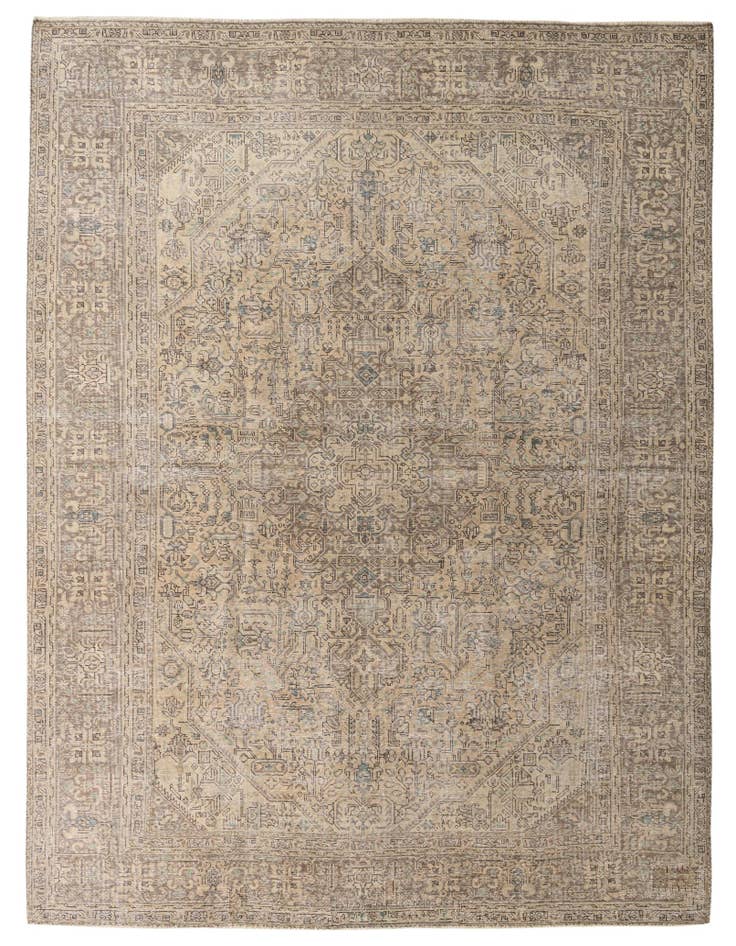 Detail image of 10' x 12' 8 Hand Knotted Ultra Vintage Persian Wool Rug
