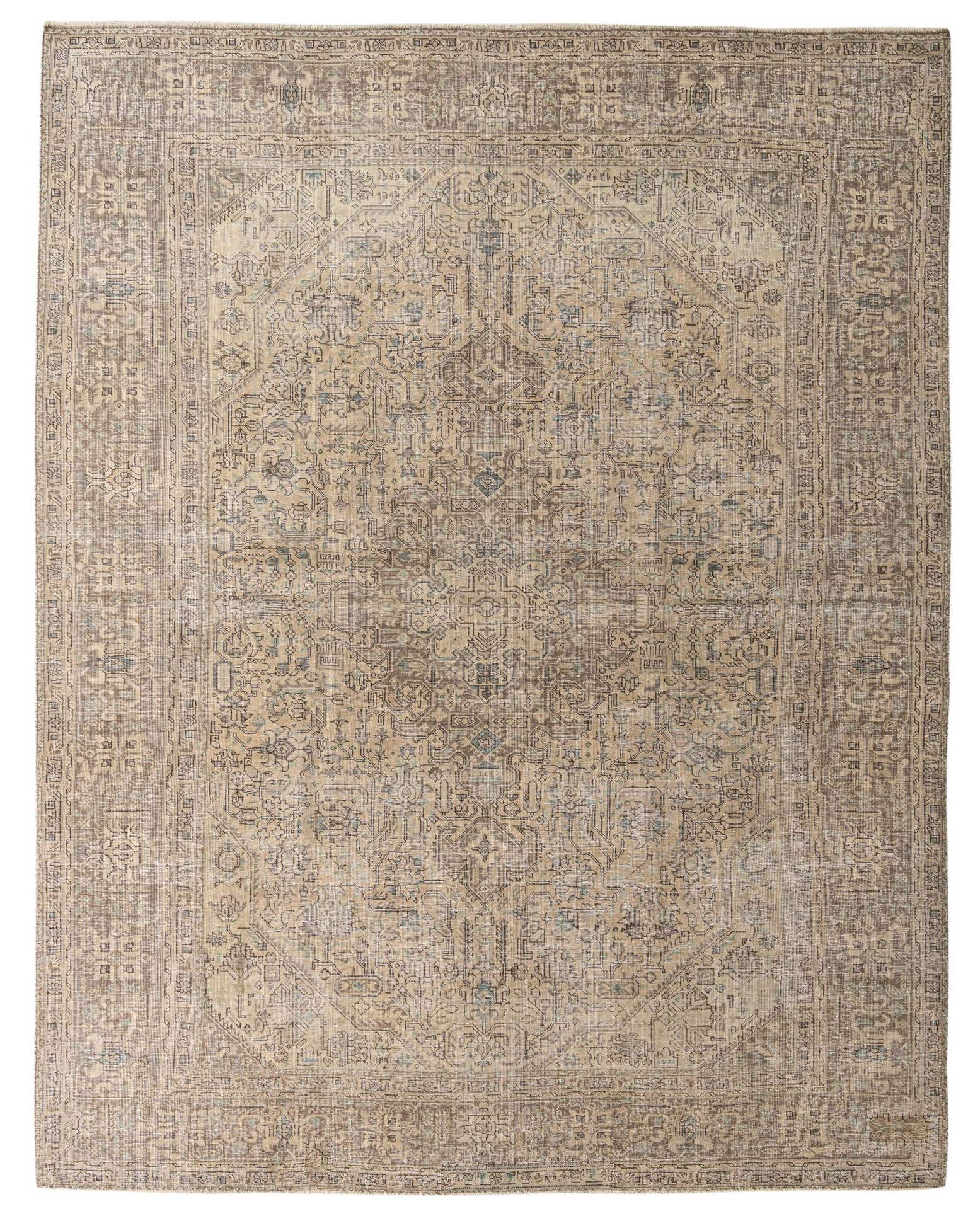 10' x 12' 8 Hand Knotted Ultra Vintage Persian Wool Rug