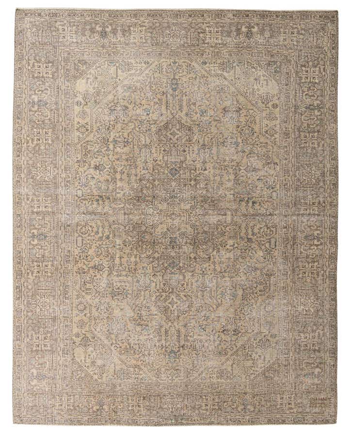 10' x 12' 8 Hand Knotted Ultra Vintage Persian Wool Rug