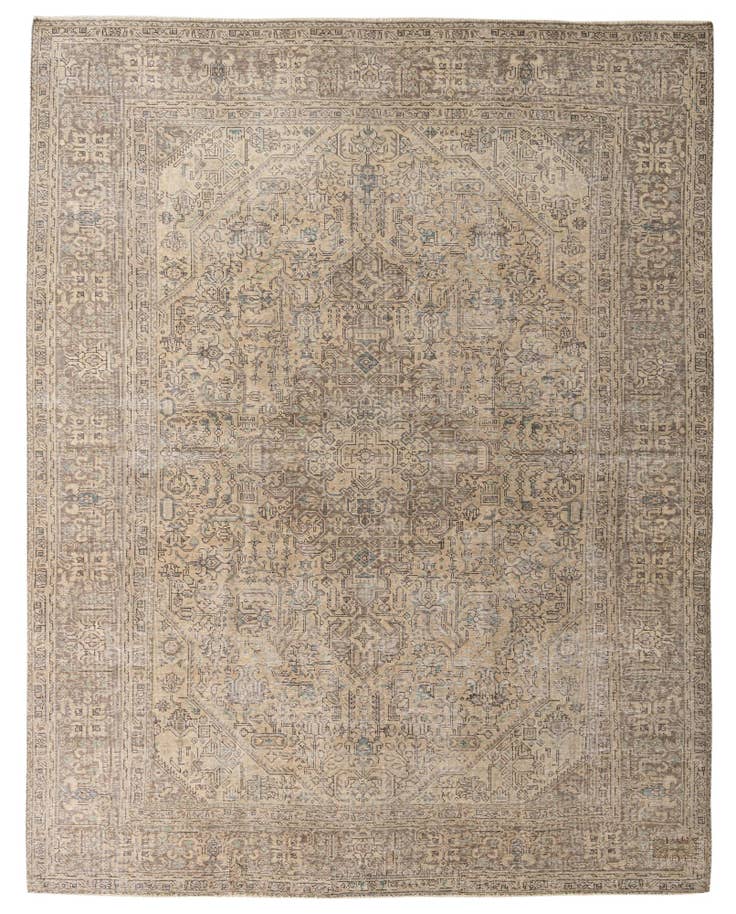 Detail image of 10' x 12' 8 Hand Knotted Ultra Vintage Persian Wool Rug