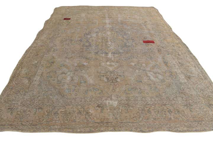 9' x 12' 5 Hand Knotted Ultra Vintage Persian Wool Rug