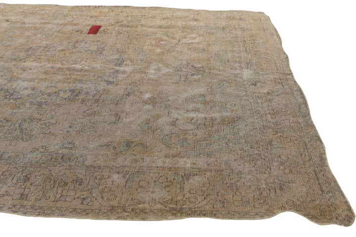 9' x 12' 5 Hand Knotted Ultra Vintage Persian Wool Rug