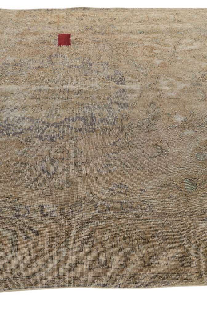 9' x 12' 5 Hand Knotted Ultra Vintage Persian Wool Rug