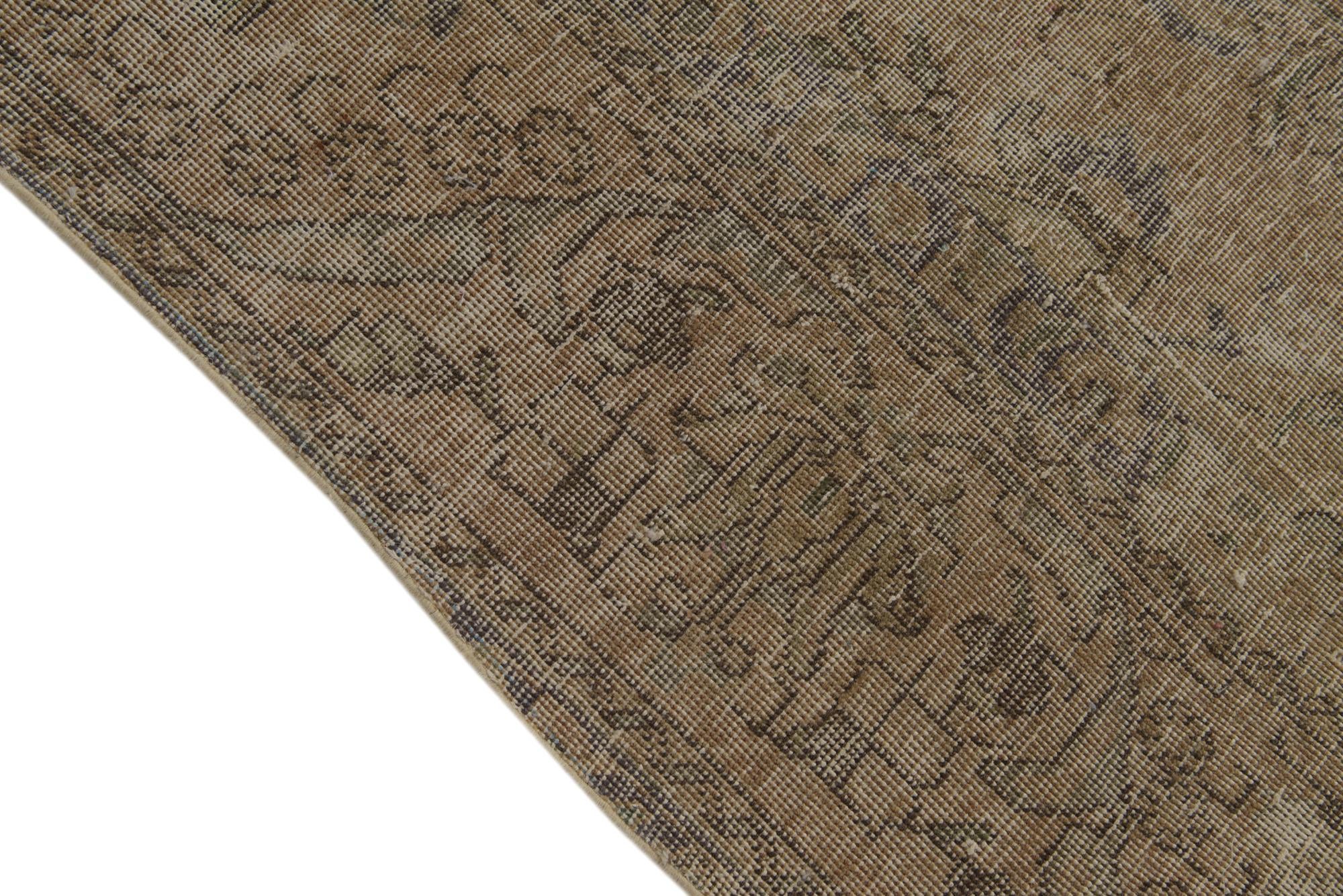 9' x 12' 5 Hand Knotted Ultra Vintage Persian Wool Rug