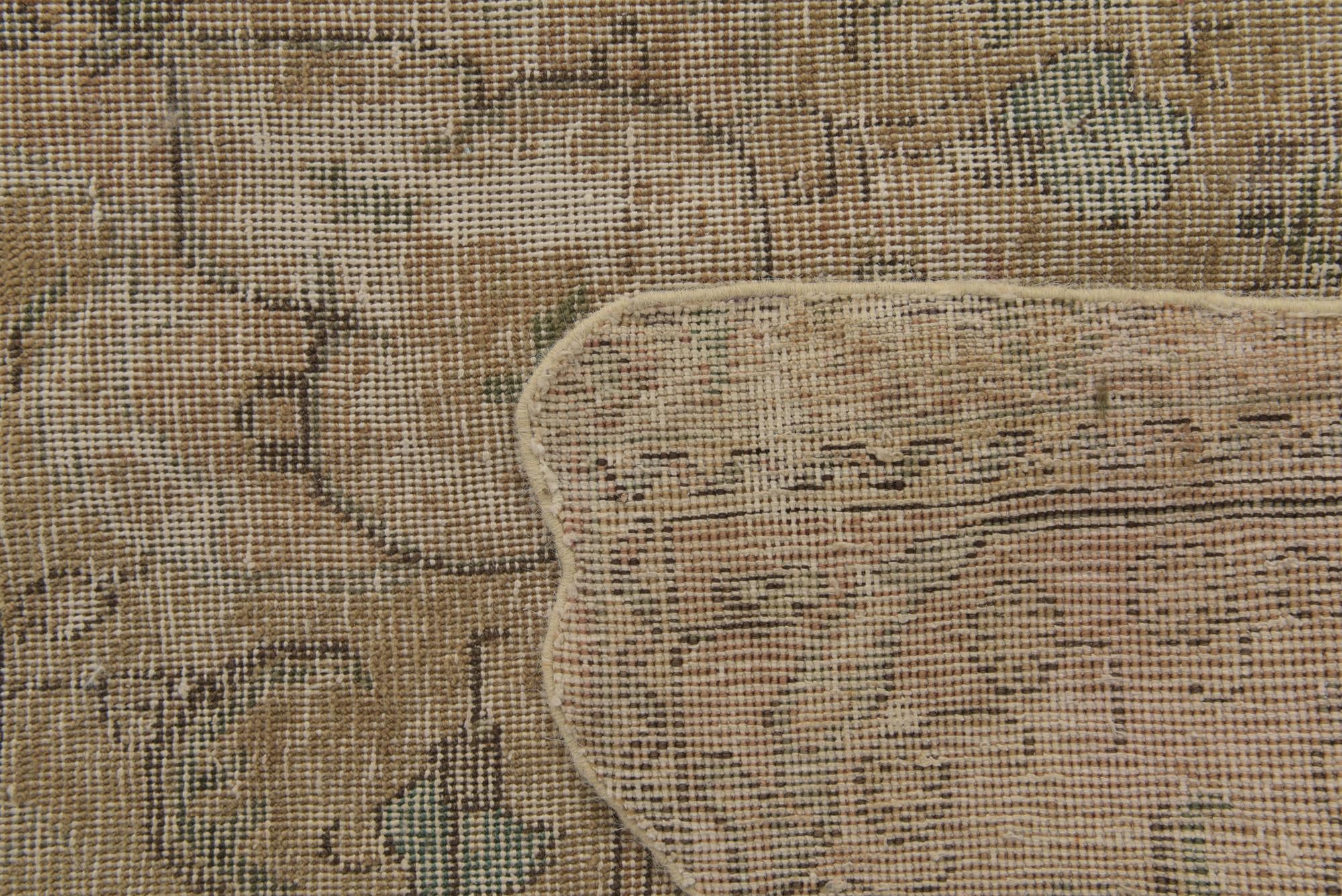 9' x 12' 5 Hand Knotted Ultra Vintage Persian Wool Rug