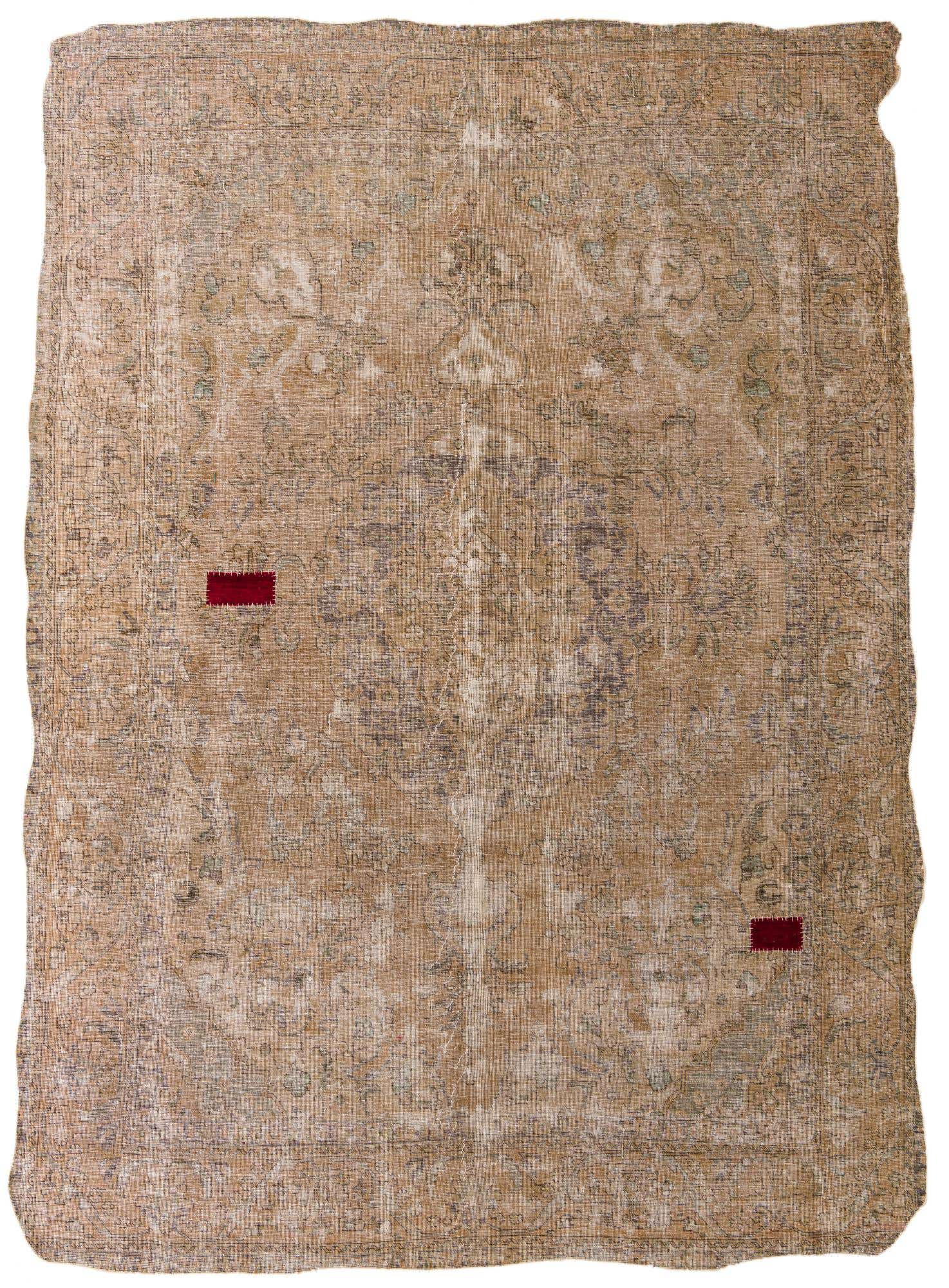 9' x 12' 5 Hand Knotted Ultra Vintage Persian Wool Rug