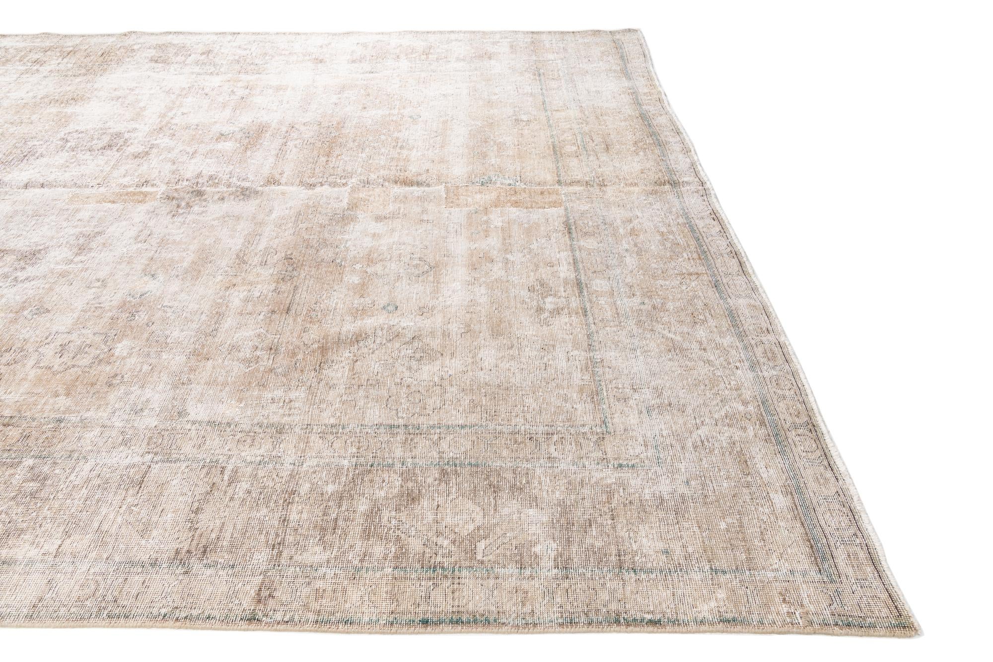 9' 7 x 13' Hand Knotted Ultra Vintage Persian Wool Rug