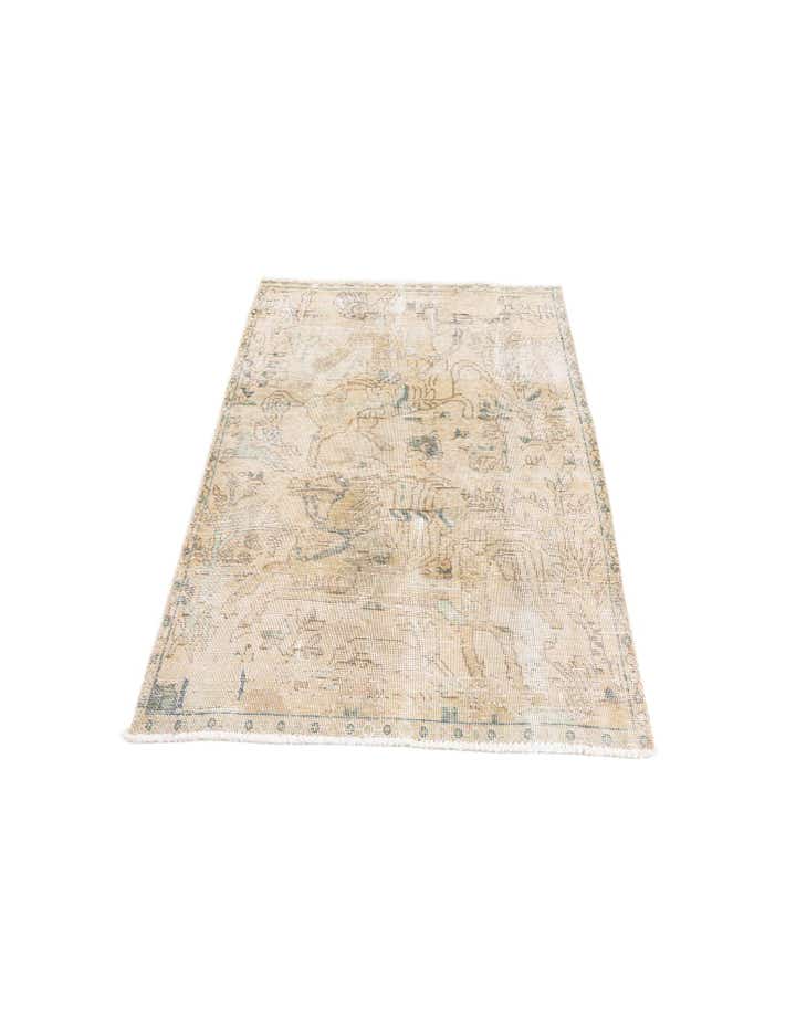 3' x 4' 7 Hand Knotted Ultra Vintage Persian Wool Rug