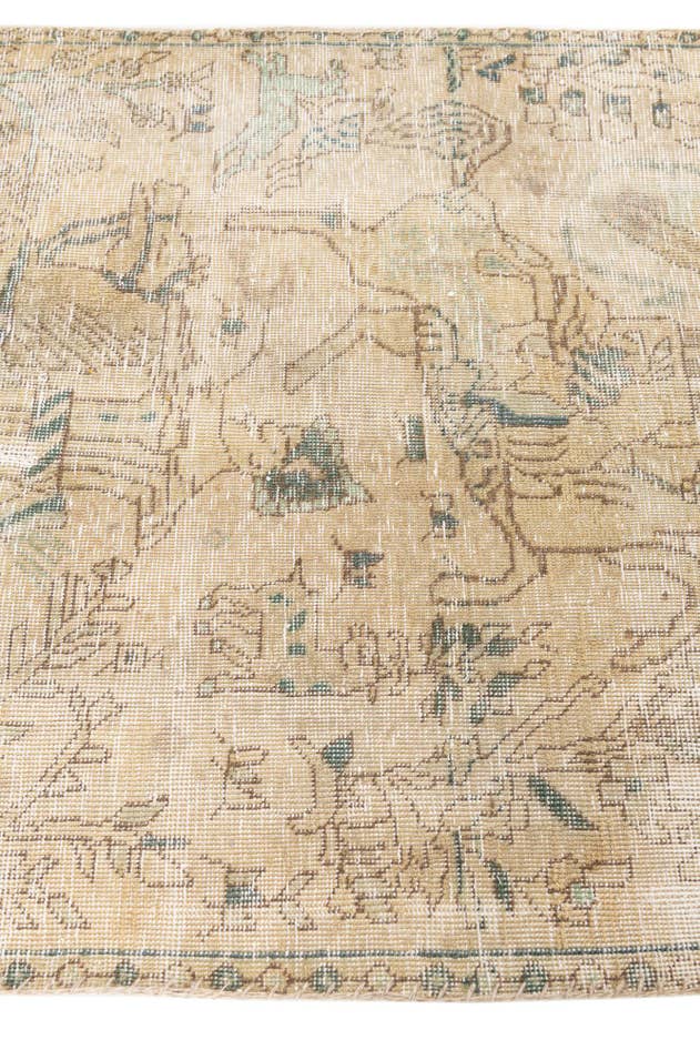 Detail image of 3' x 4' 7 Hand Knotted Ultra Vintage Persian Wool Rug