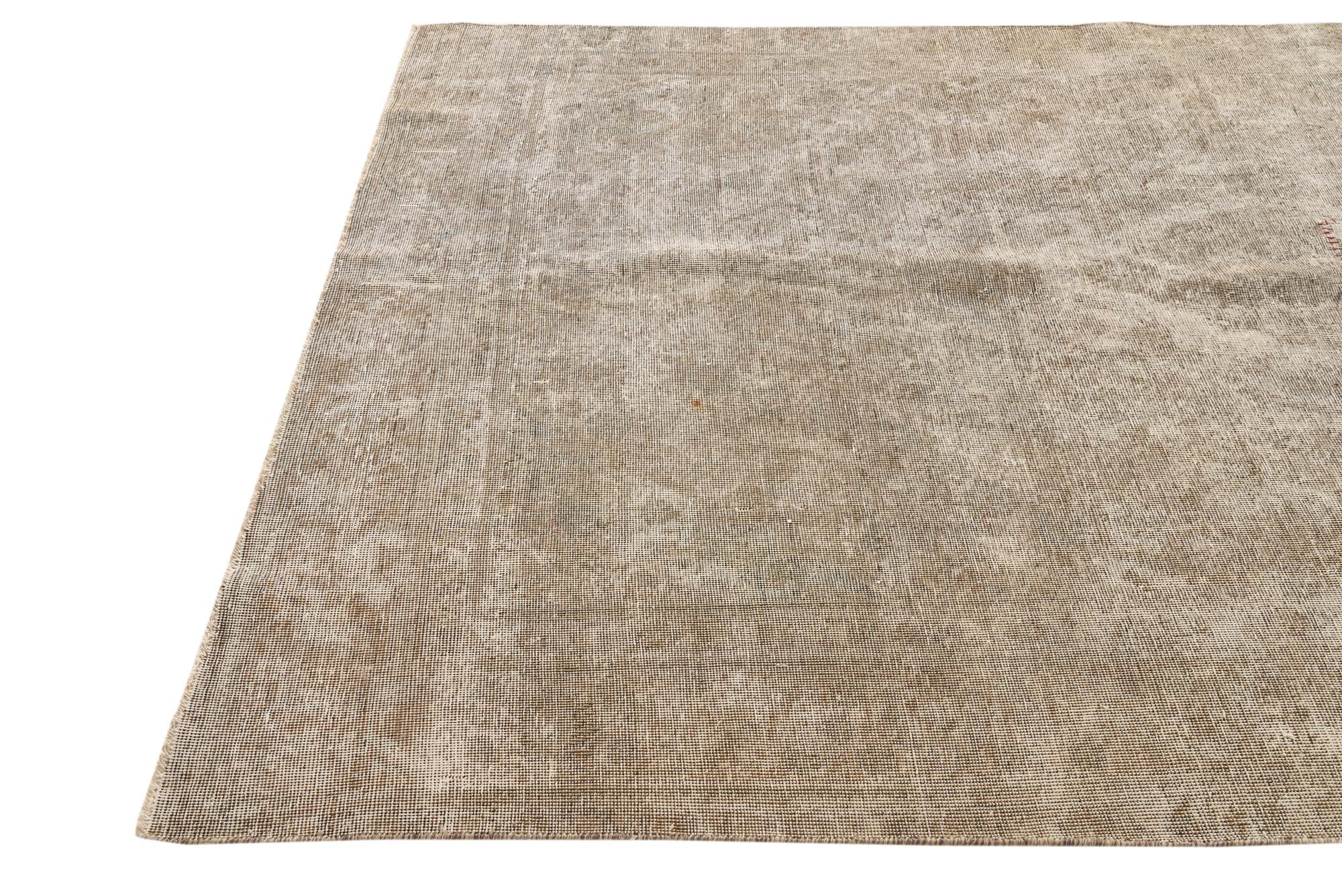5' 6 x 9' 5 Hand Knotted Ultra Vintage Persian Wool Rug