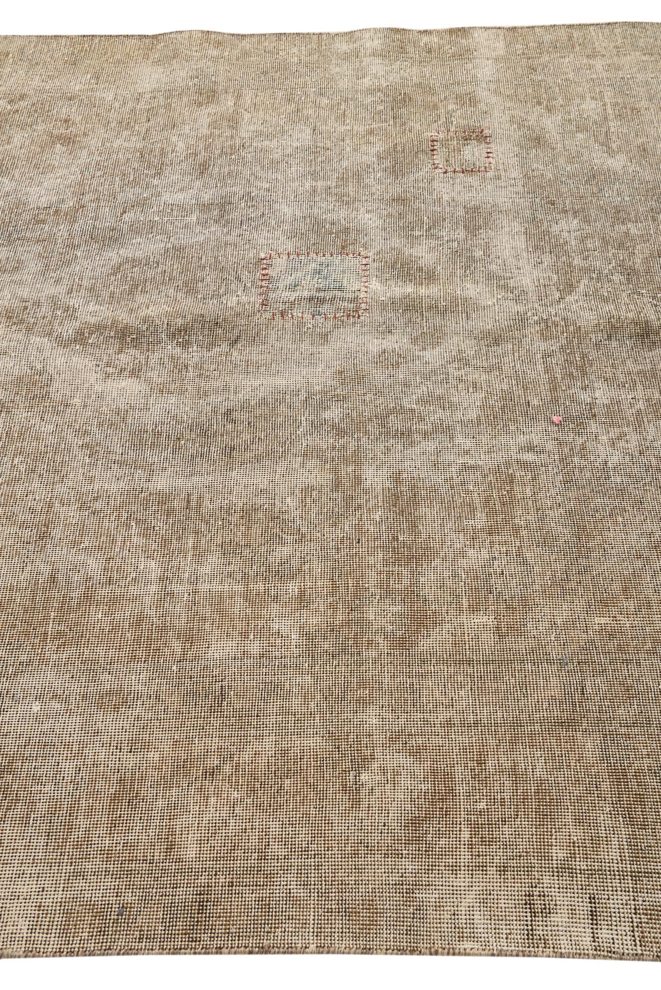 5' 6 x 9' 5 Hand Knotted Ultra Vintage Persian Wool Rug