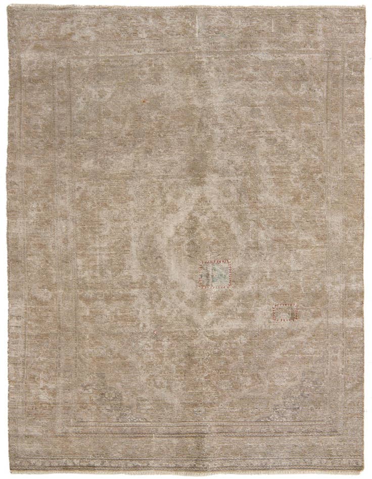 Detail image of 5' 6 x 9' 5 Hand Knotted Ultra Vintage Persian Wool Rug