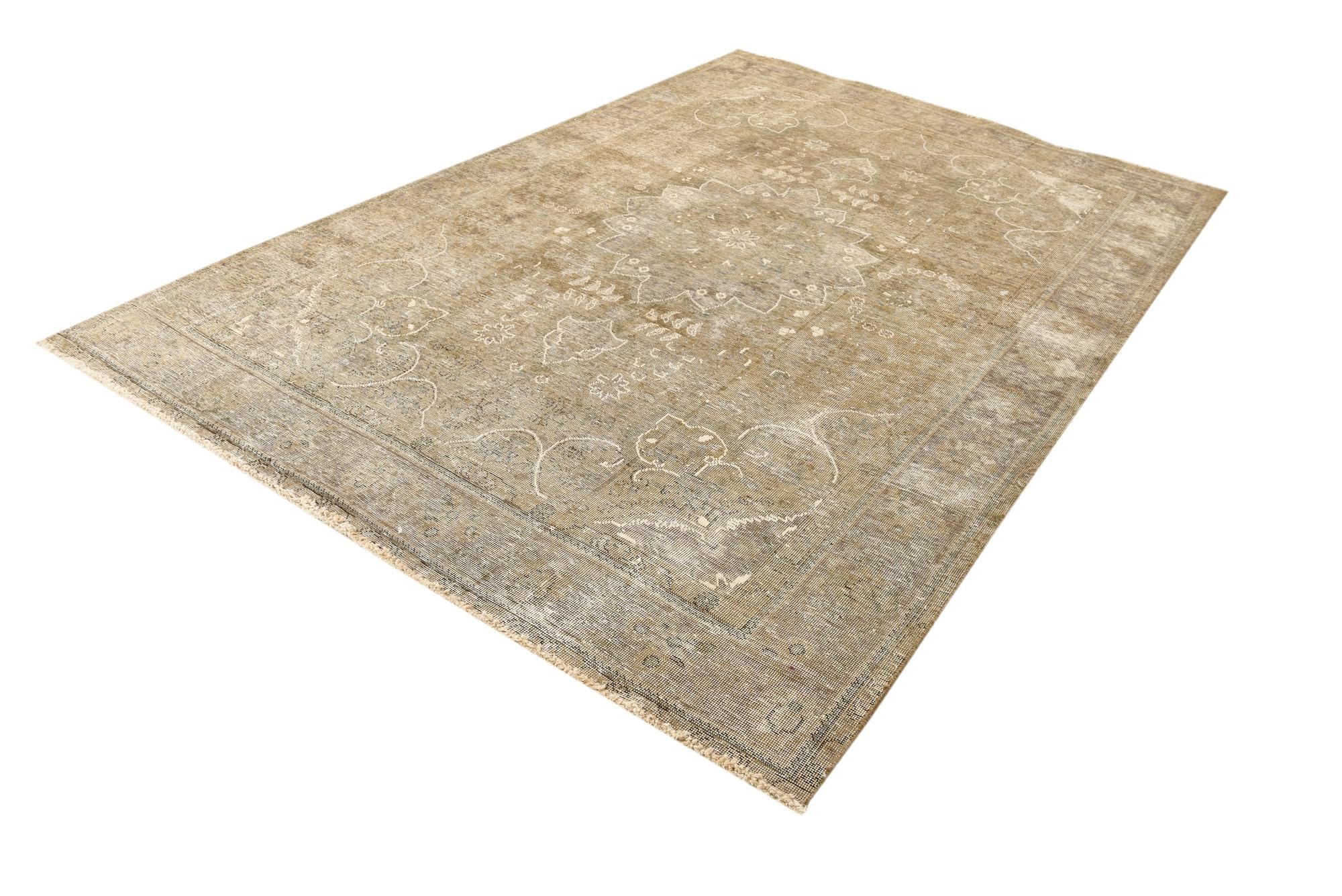 6' 6 x 9' 10 Hand Knotted Ultra Vintage Persian Wool Rug