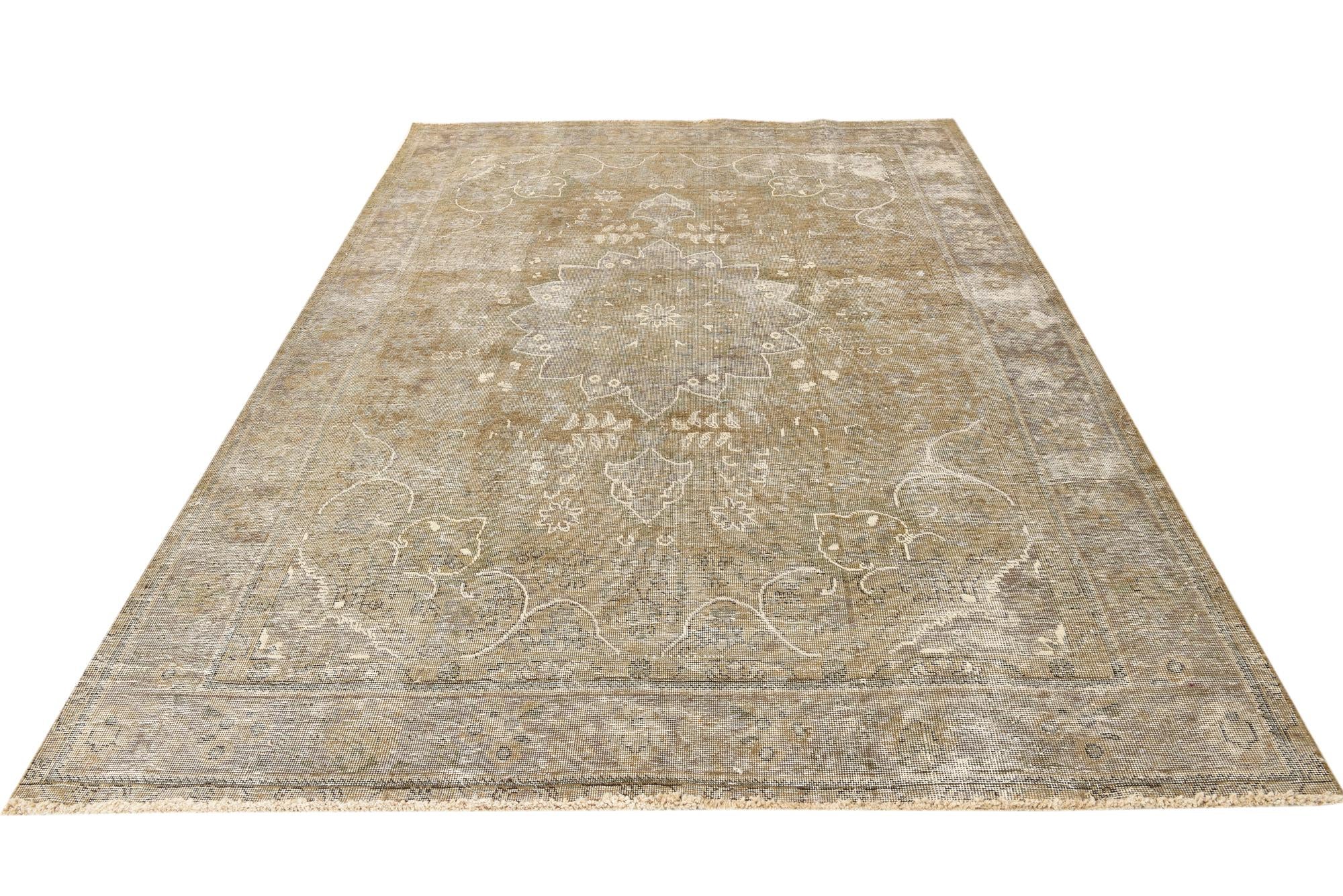 6' 6 x 9' 10 Hand Knotted Ultra Vintage Persian Wool Rug