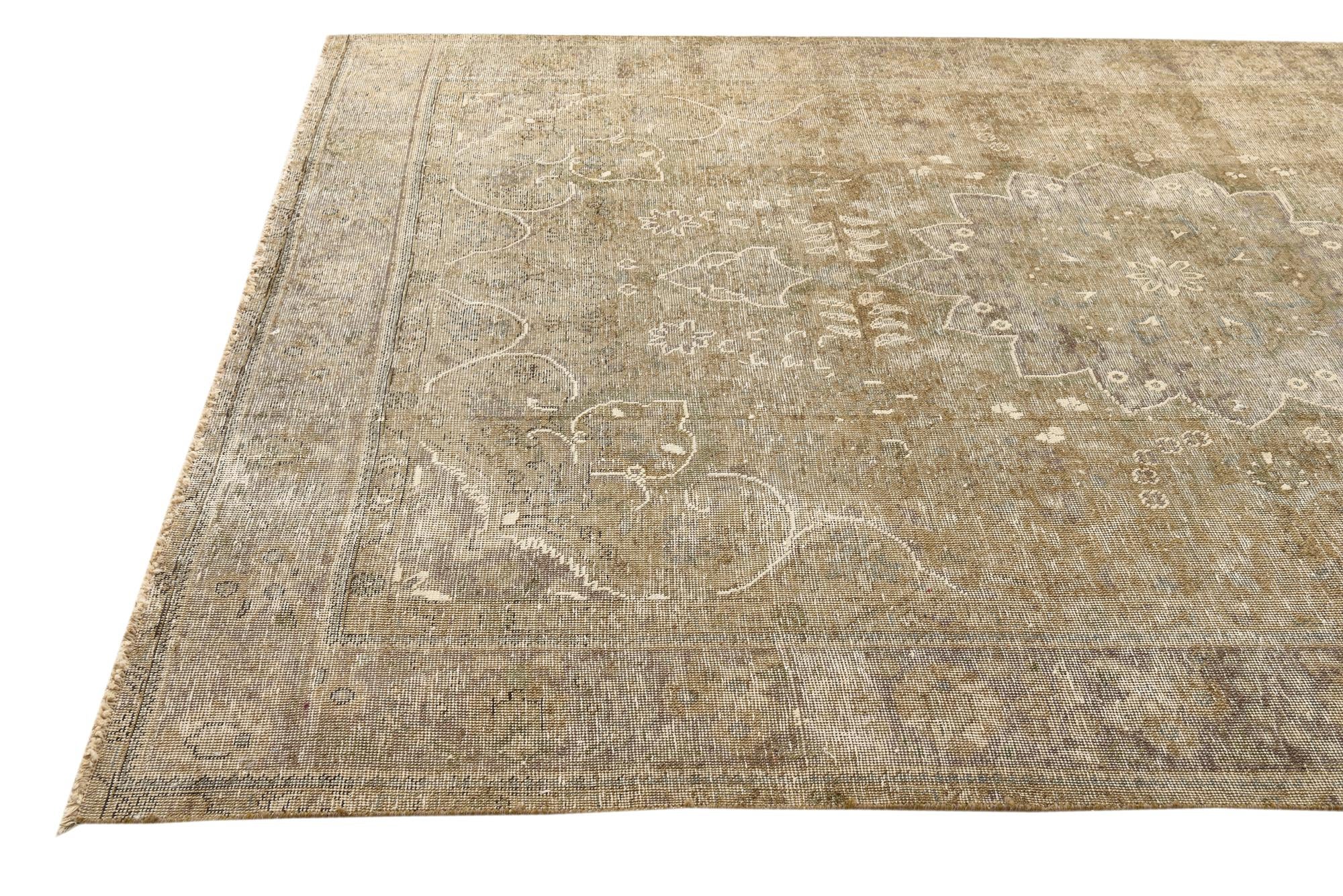 6' 6 x 9' 10 Hand Knotted Ultra Vintage Persian Wool Rug