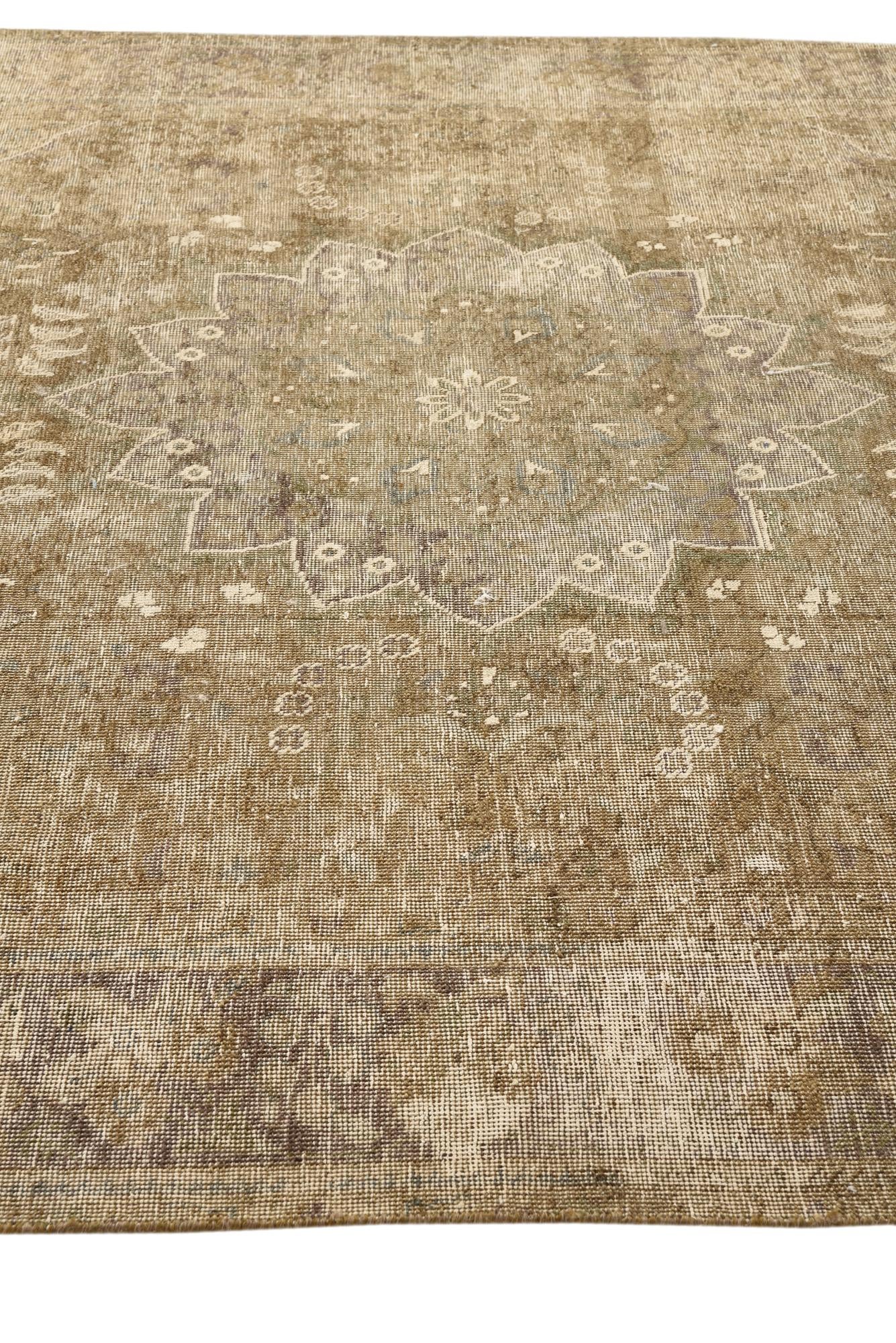 6' 6 x 9' 10 Hand Knotted Ultra Vintage Persian Wool Rug
