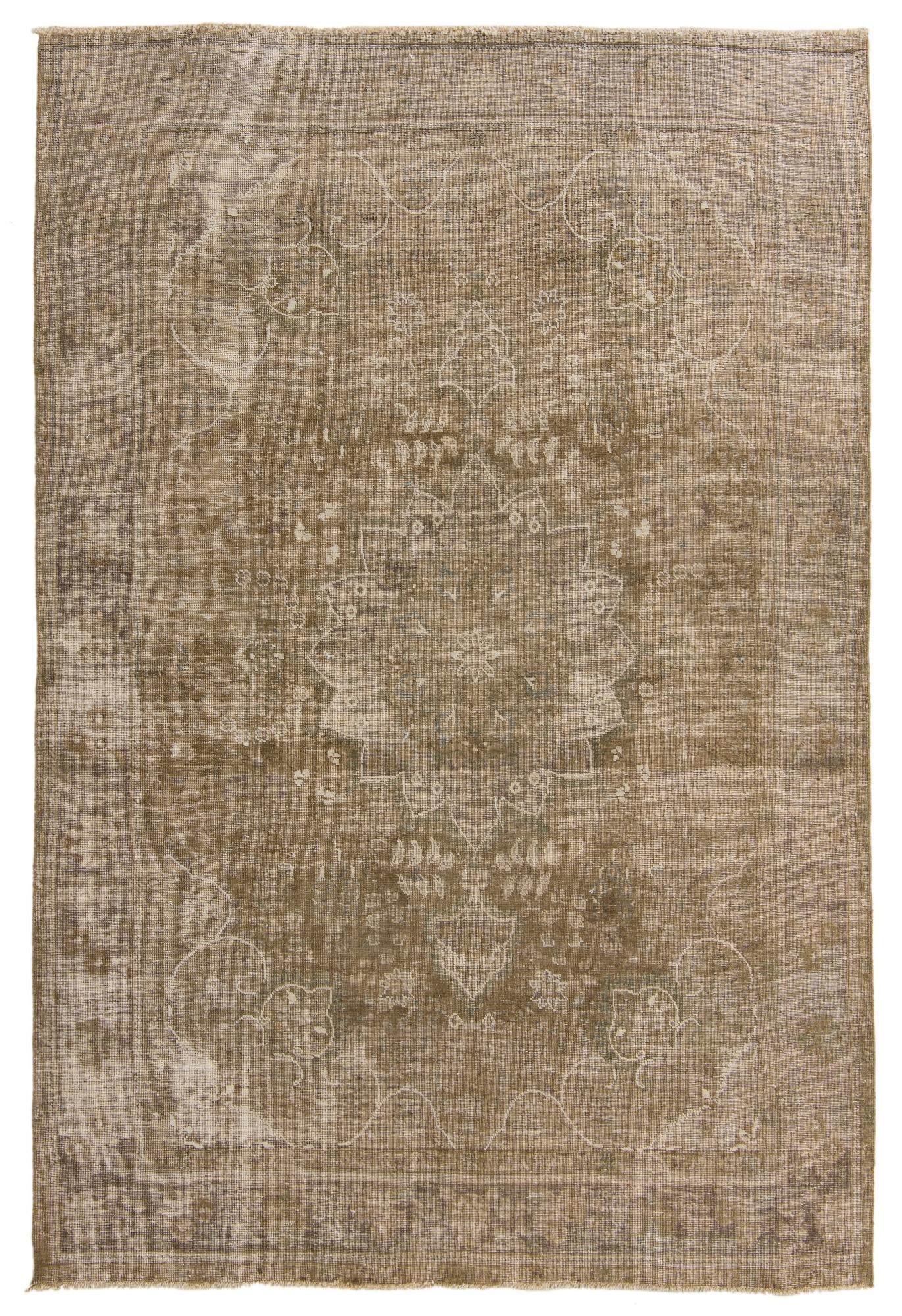 6' 6 x 9' 10 Hand Knotted Ultra Vintage Persian Wool Rug