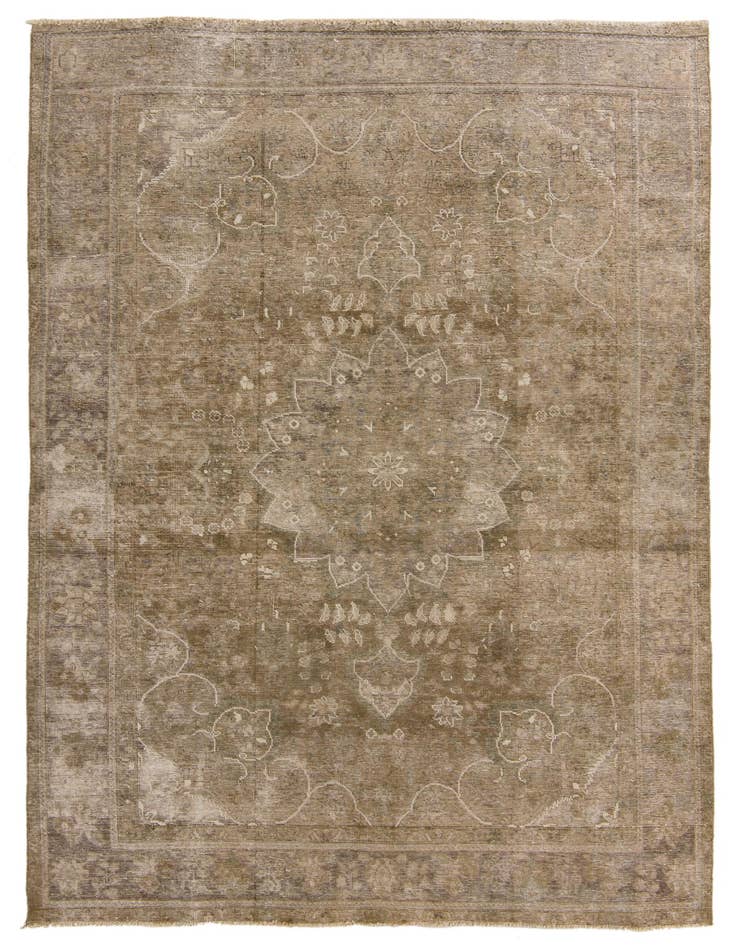 Detail image of 6' 6 x 9' 10 Hand Knotted Ultra Vintage Persian Wool Rug