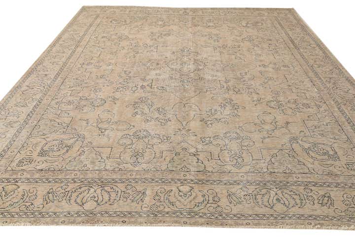 9' 9 x 12' 4 Hand Knotted Ultra Vintage Persian Wool Rug