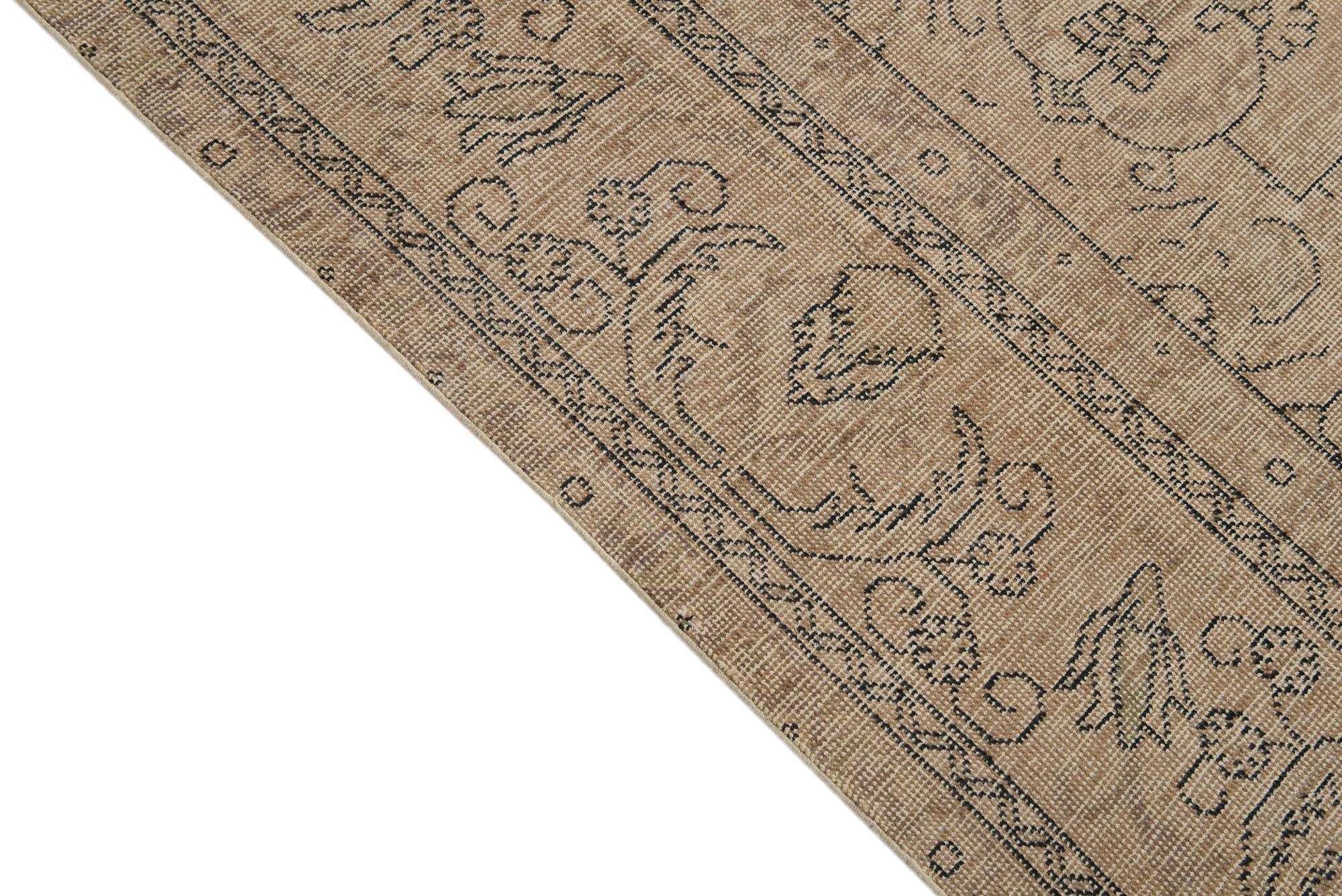 9' 9 x 12' 4 Hand Knotted Ultra Vintage Persian Wool Rug