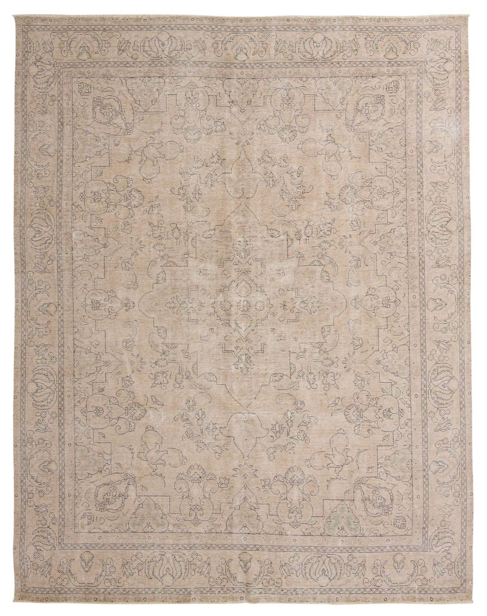 9' 9 x 12' 4 Hand Knotted Ultra Vintage Persian Wool Rug